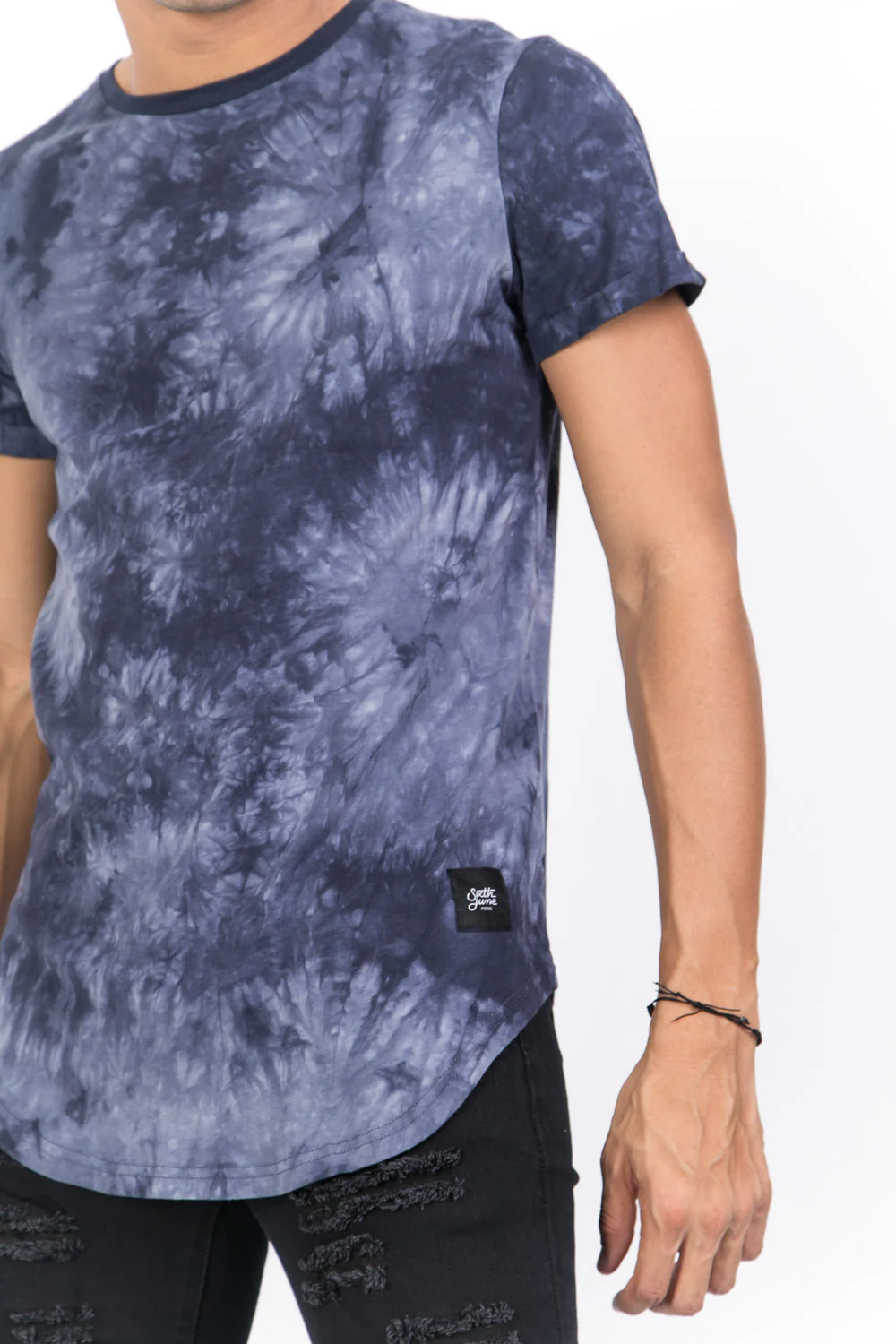 T-shirt délavé noir bleu - Image 6