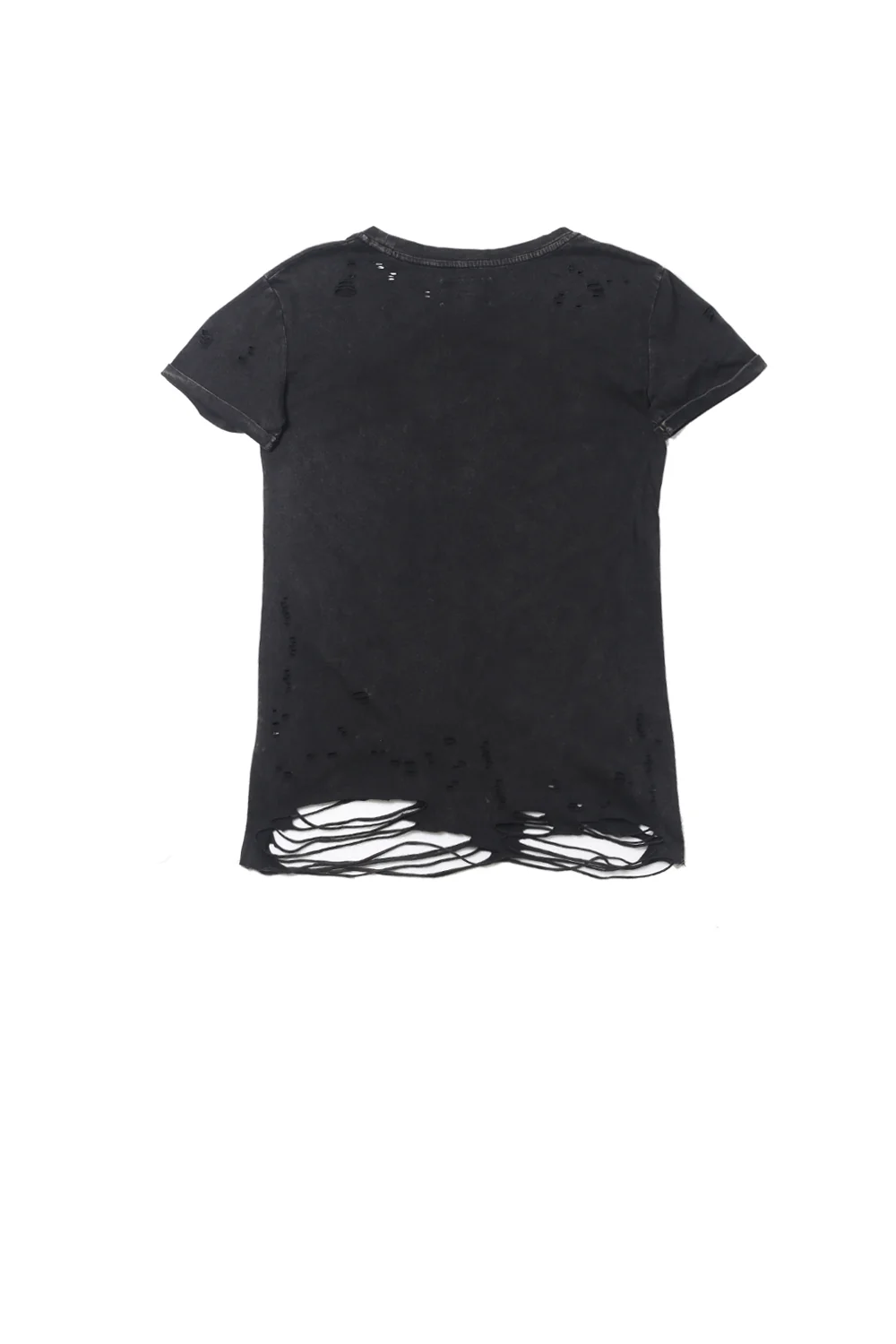 T-shirt destroy Femme noir W2370VTS - Image 7
