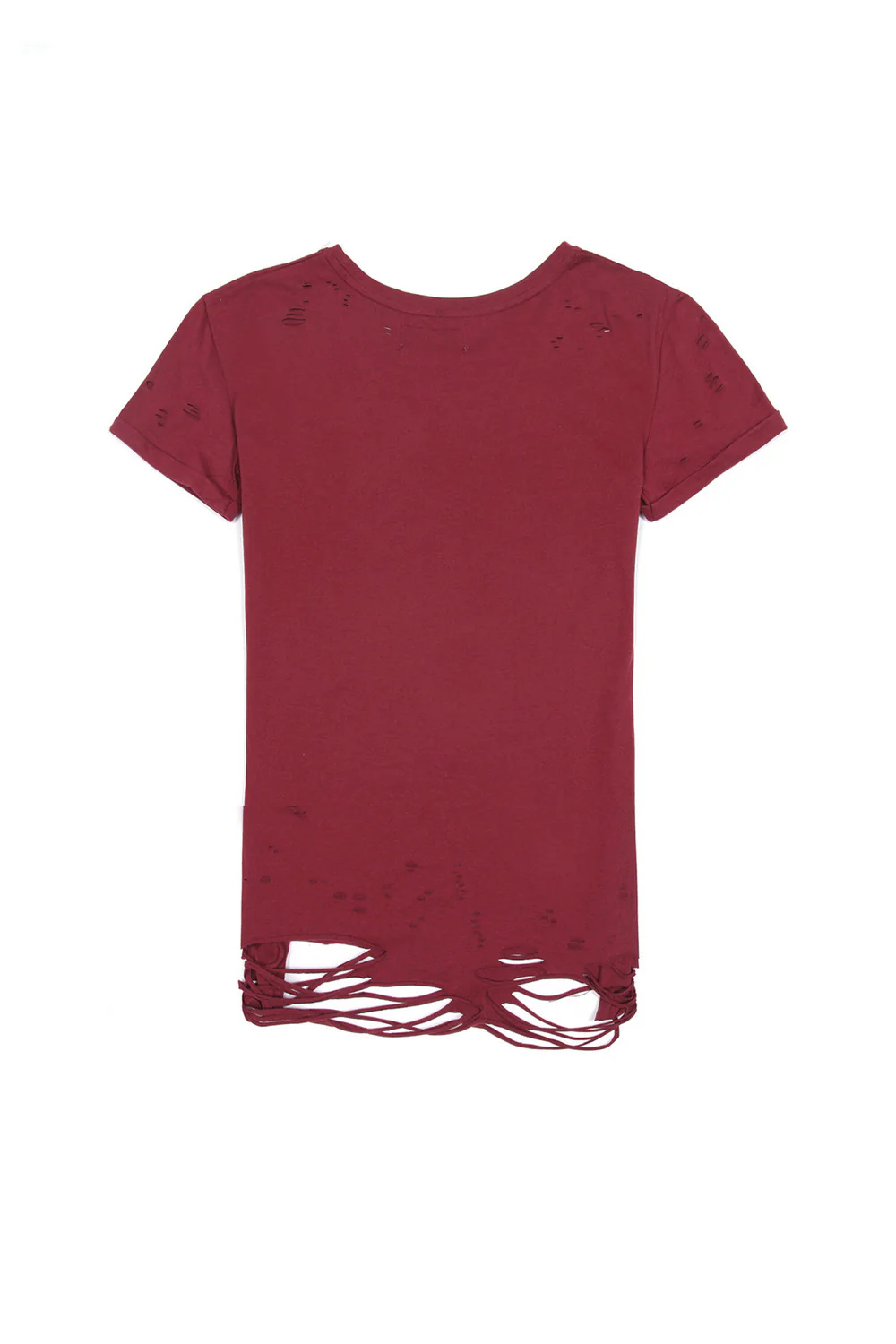 T-shirt destroy Sport bordeaux W2407VTS - Image 5