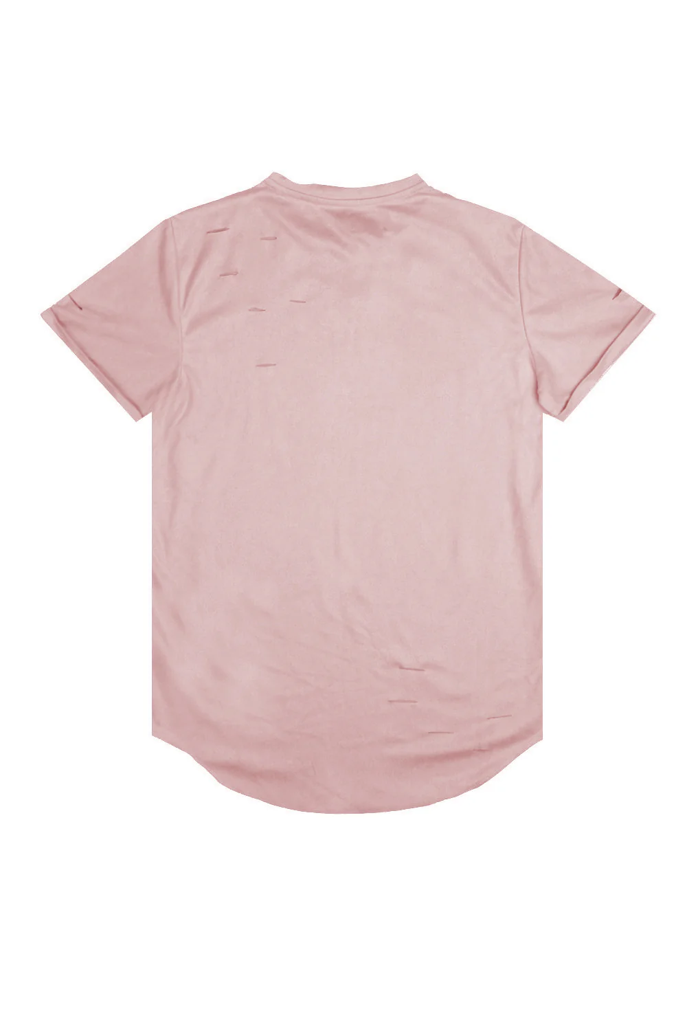 T-shirt destroy suedé rose pâle 2139V - Image 5