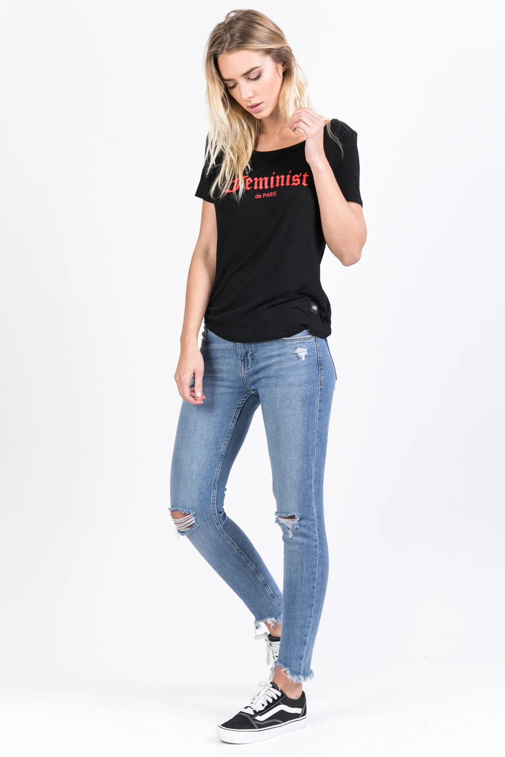 T-shirt Feminist de Paris noir - Image 4