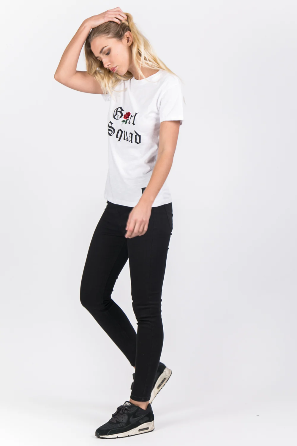 T-shirt Girl squad blanc - Image 4