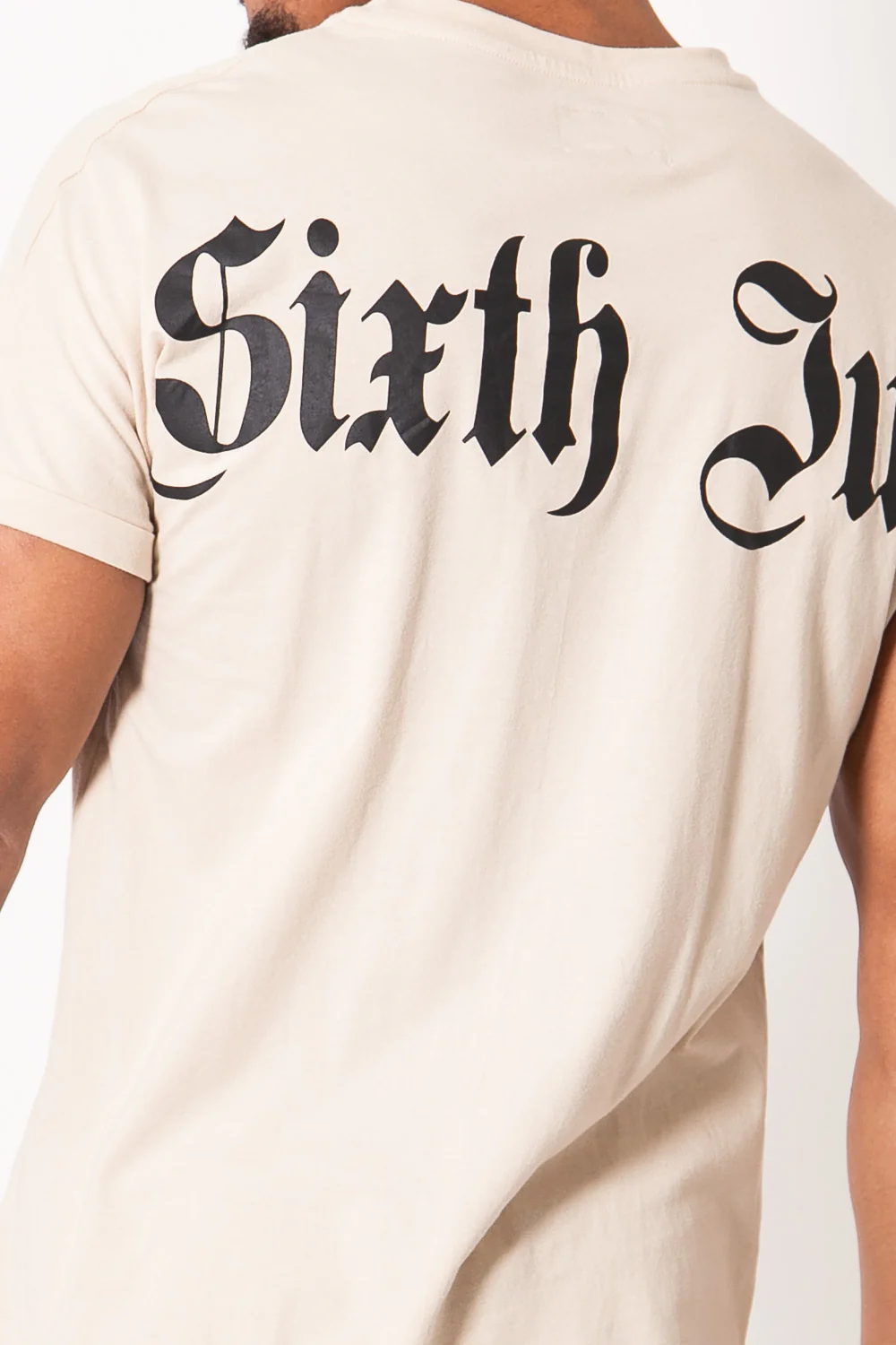 T-shirt gothique imprimé beige - Image 3