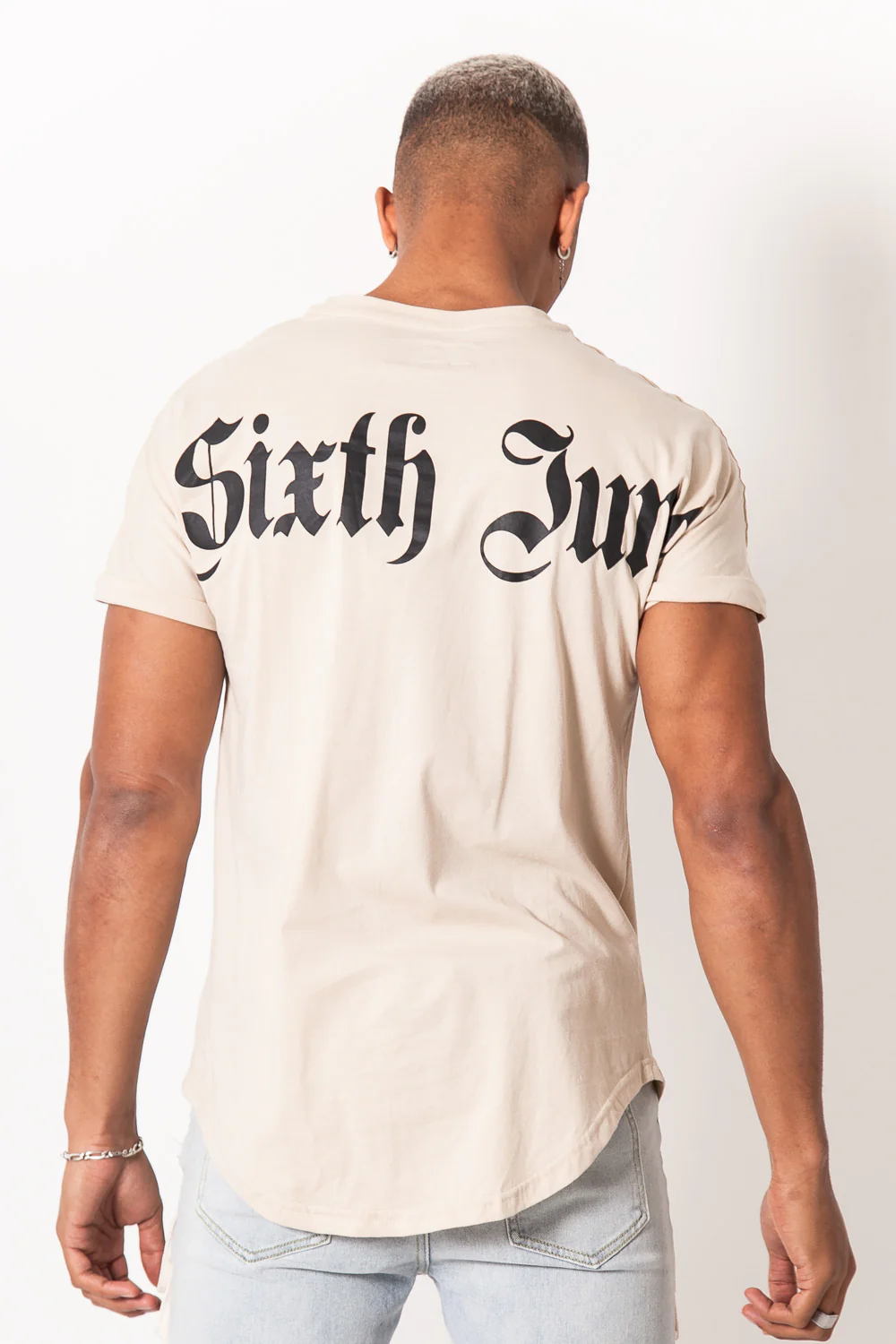 T-shirt gothique imprimé beige - Image 5