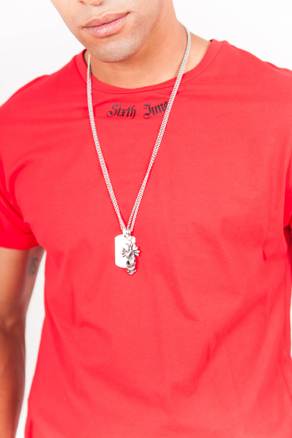 T-shirt gothique imprimé rouge - Image 3