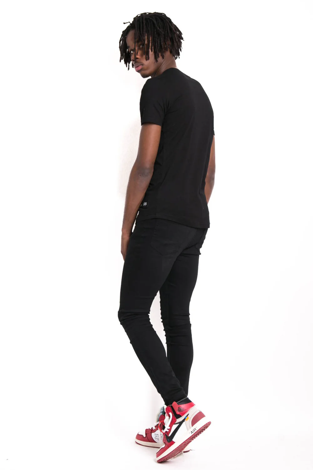 T-shirt grand logo patch rose noir - Image 4