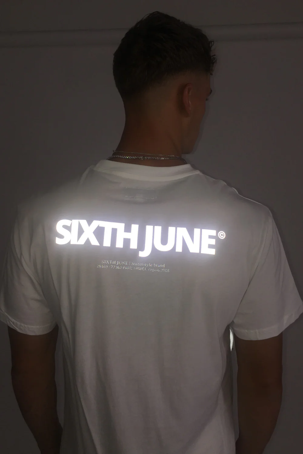 T-shirt réfléchissant grande poche blanc - Image 3