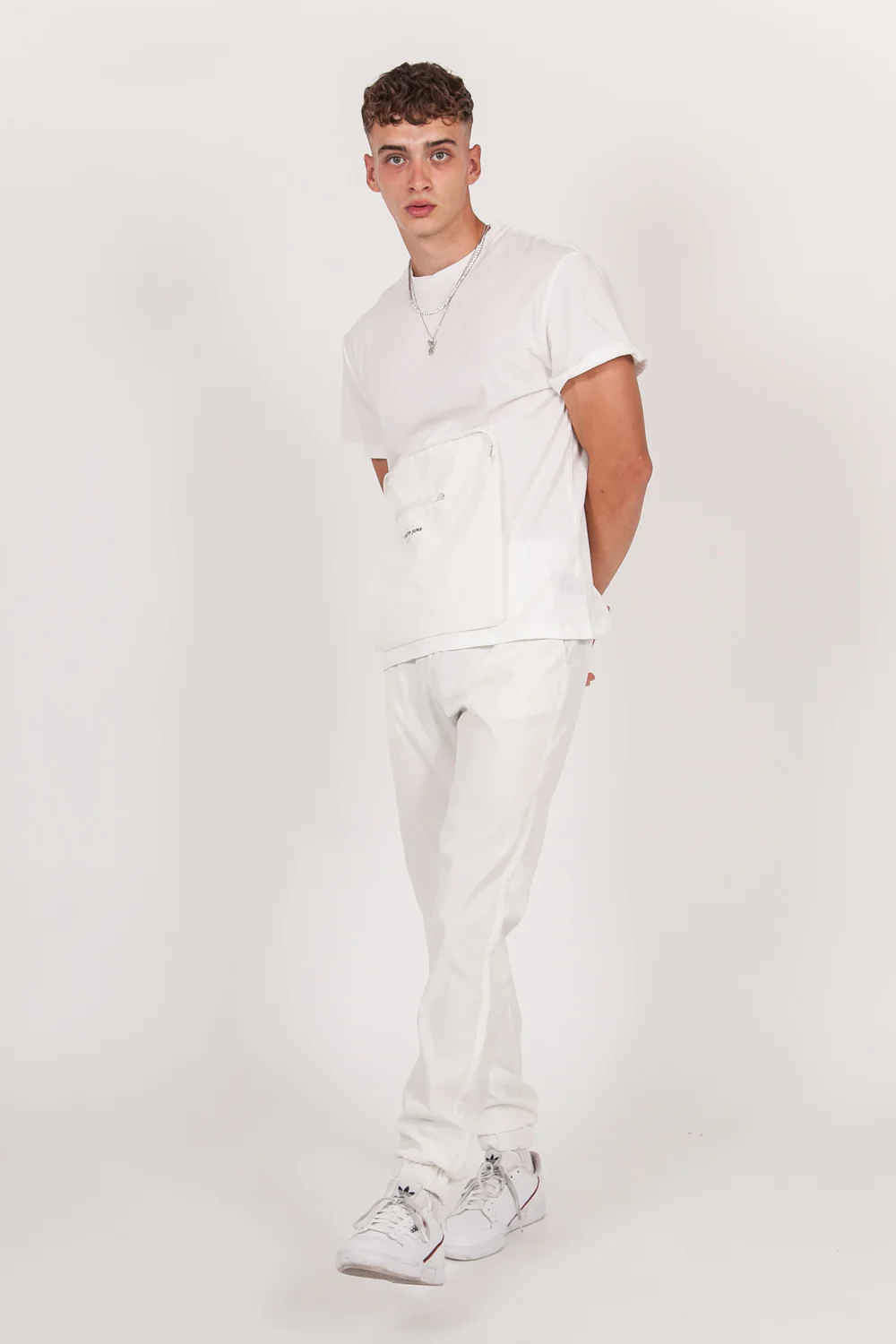 T-shirt réfléchissant grande poche blanc - Image 9