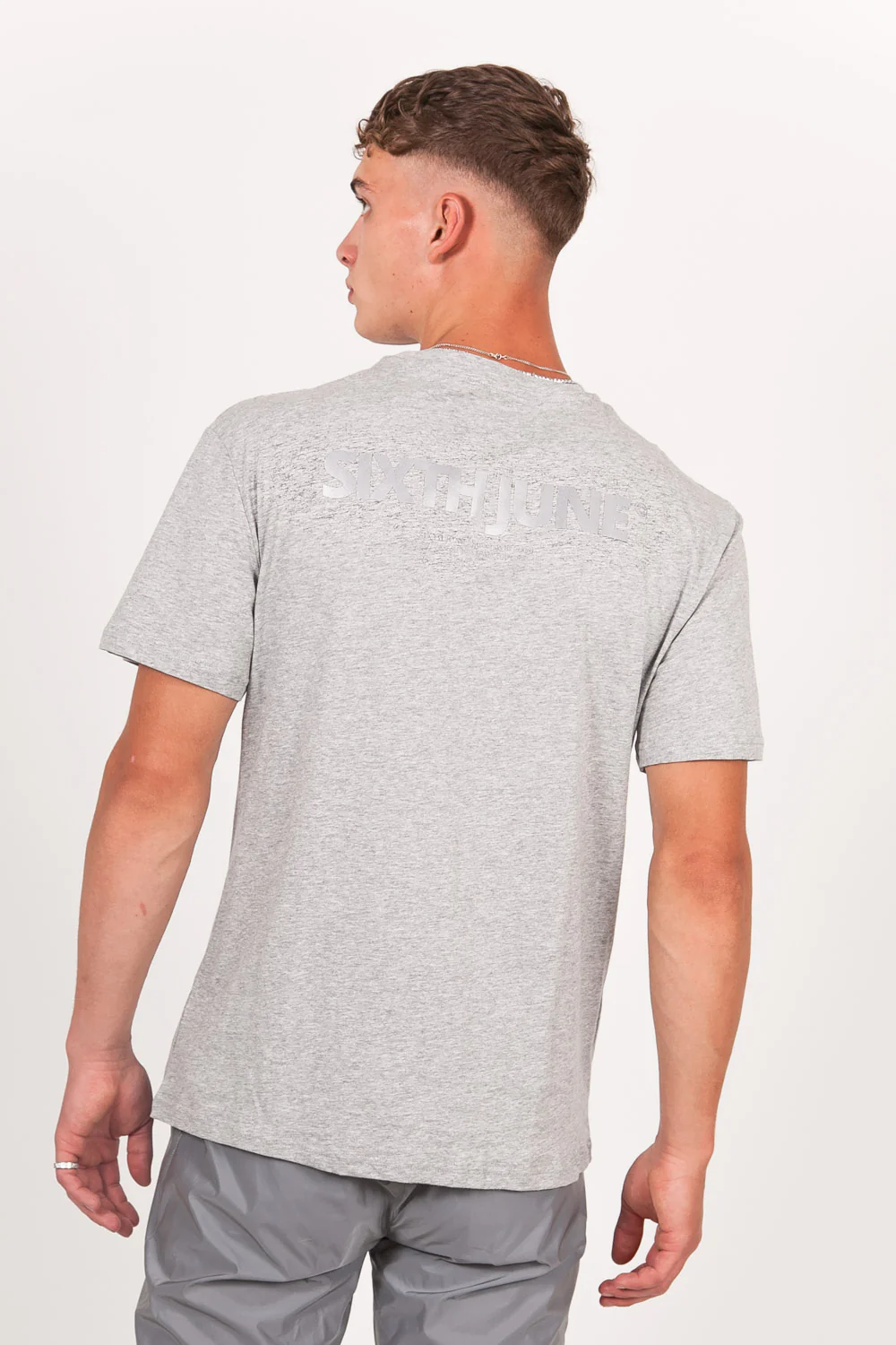 T-shirt réfléchissant grande poche gris - Image 8