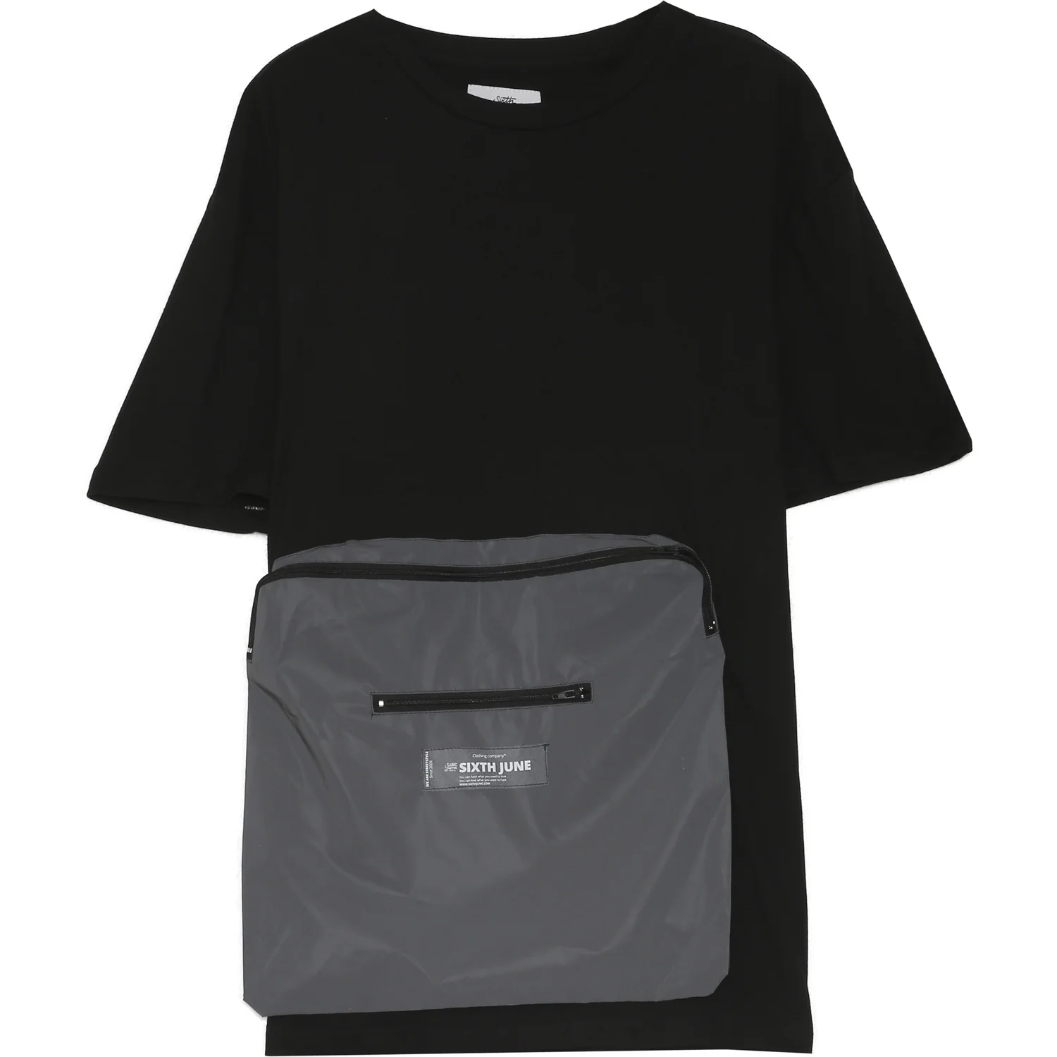 T-shirt réfléchissant grande poche noir
