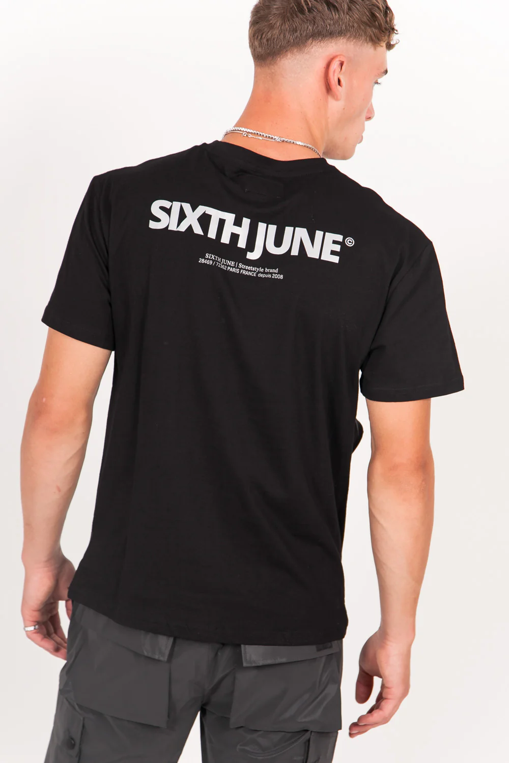 T-shirt réfléchissant grande poche noir - Image 6