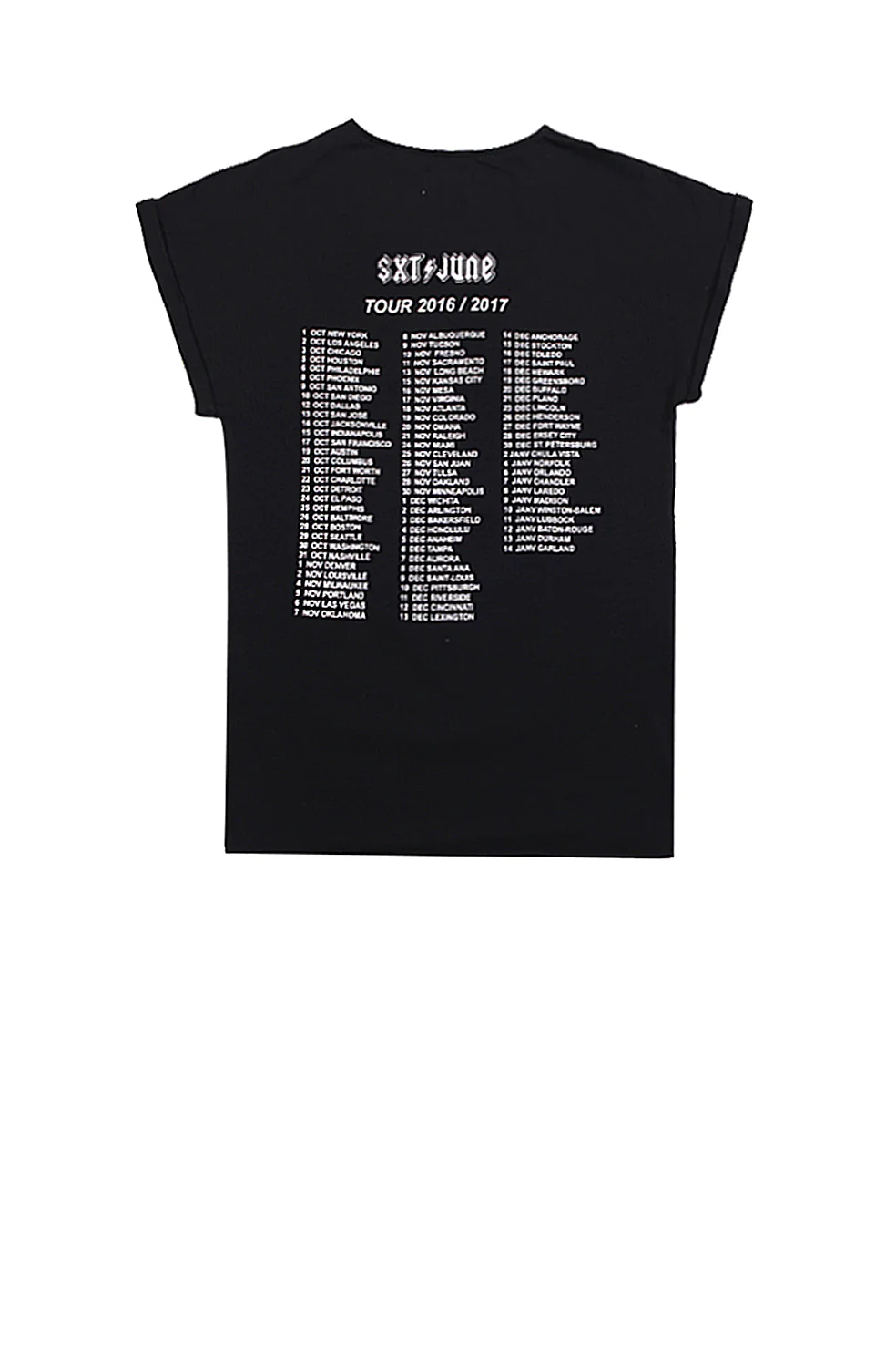 T-shirt grunge Monster tour Women black W2641VTS - Image 5