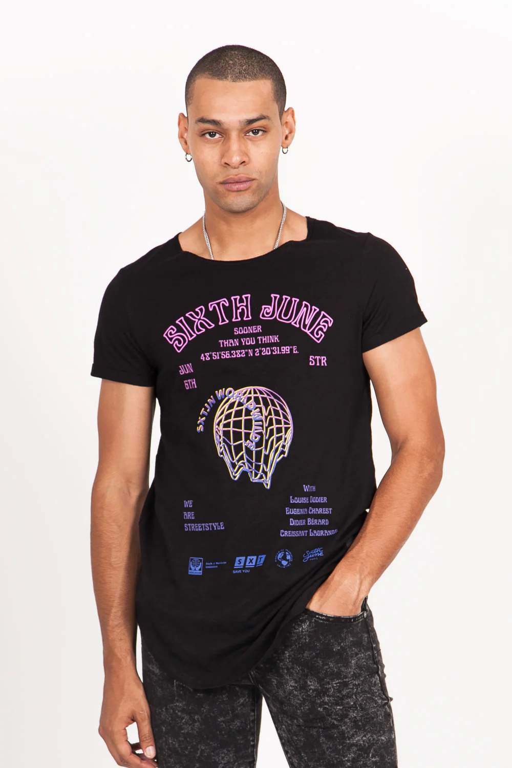 T-shirt hologramme noir - Image 2