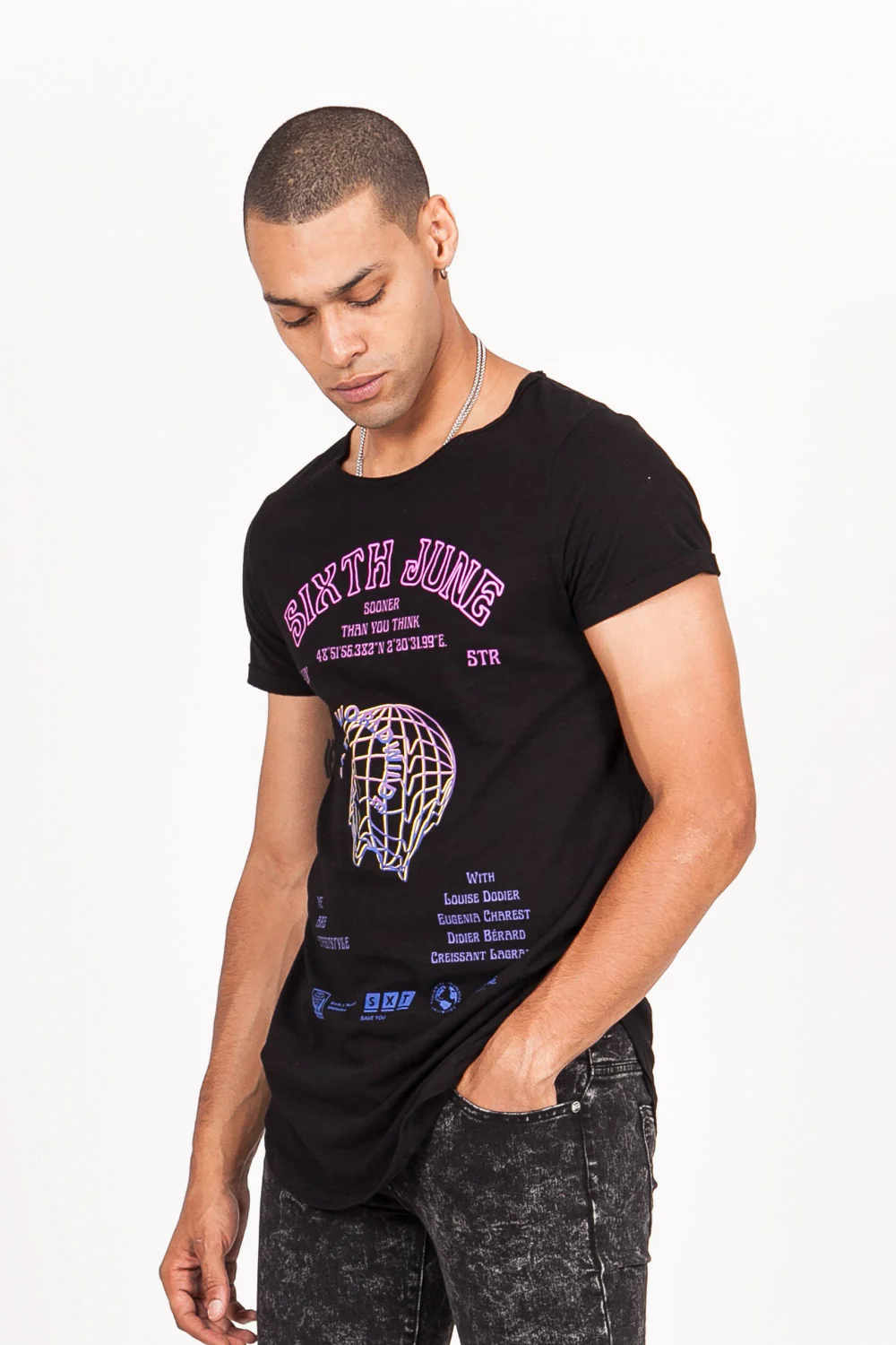 T-shirt hologramme noir - Image 4