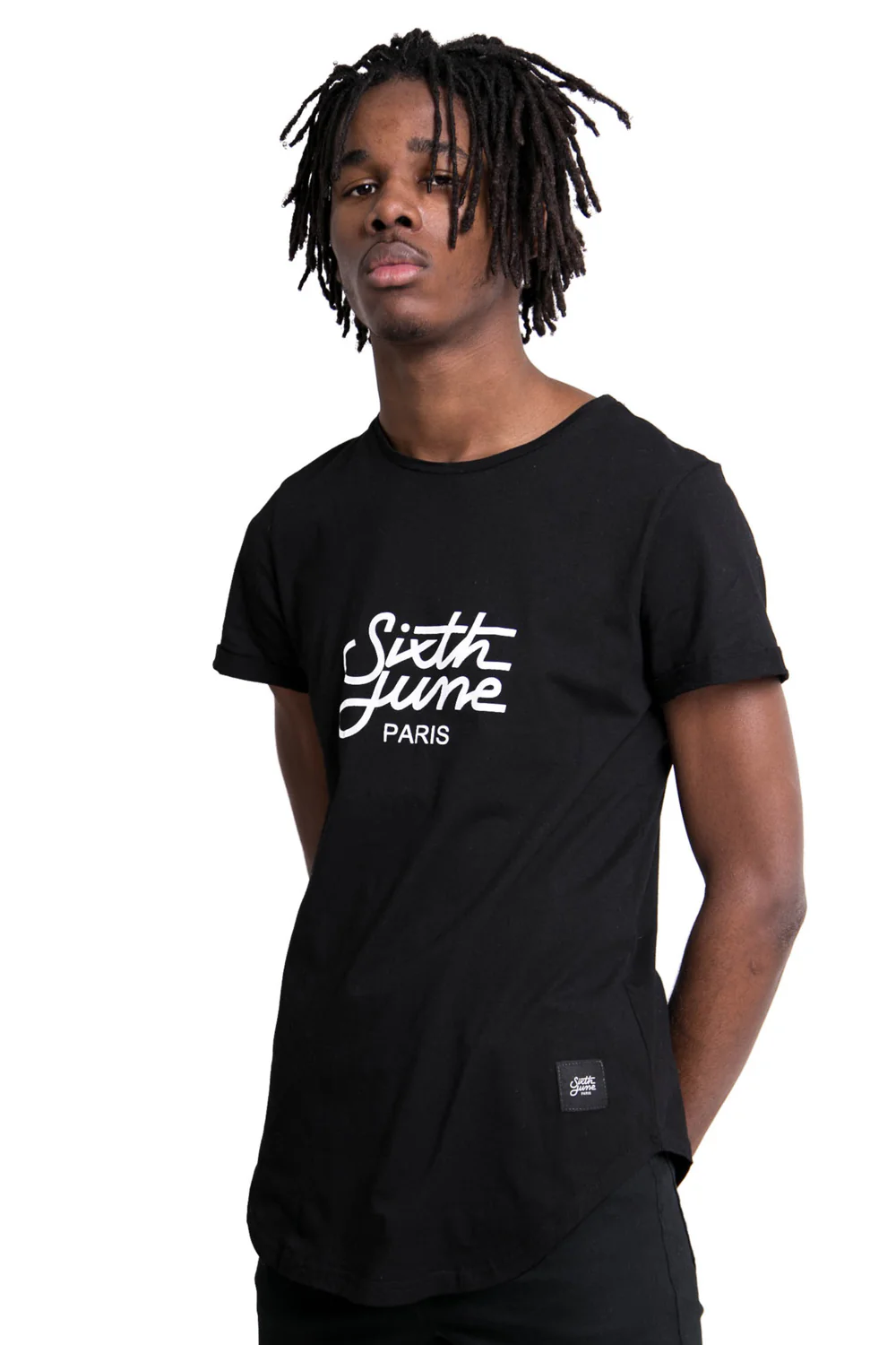T-shirt imprimé logo noir - Image 2