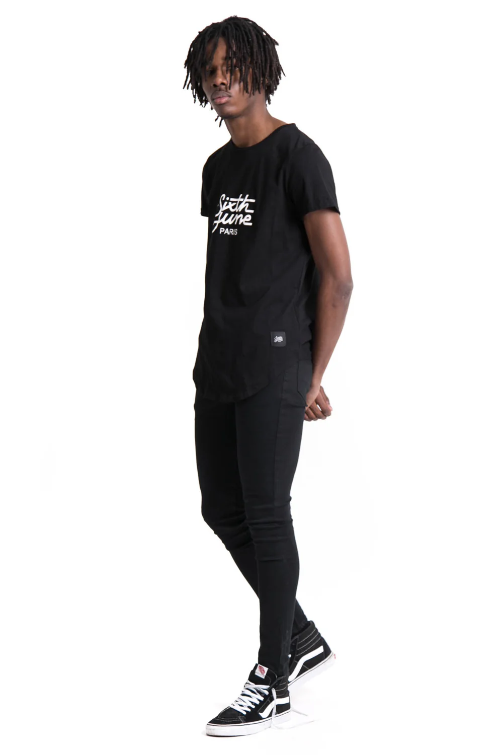 T-shirt imprimé logo noir - Image 4