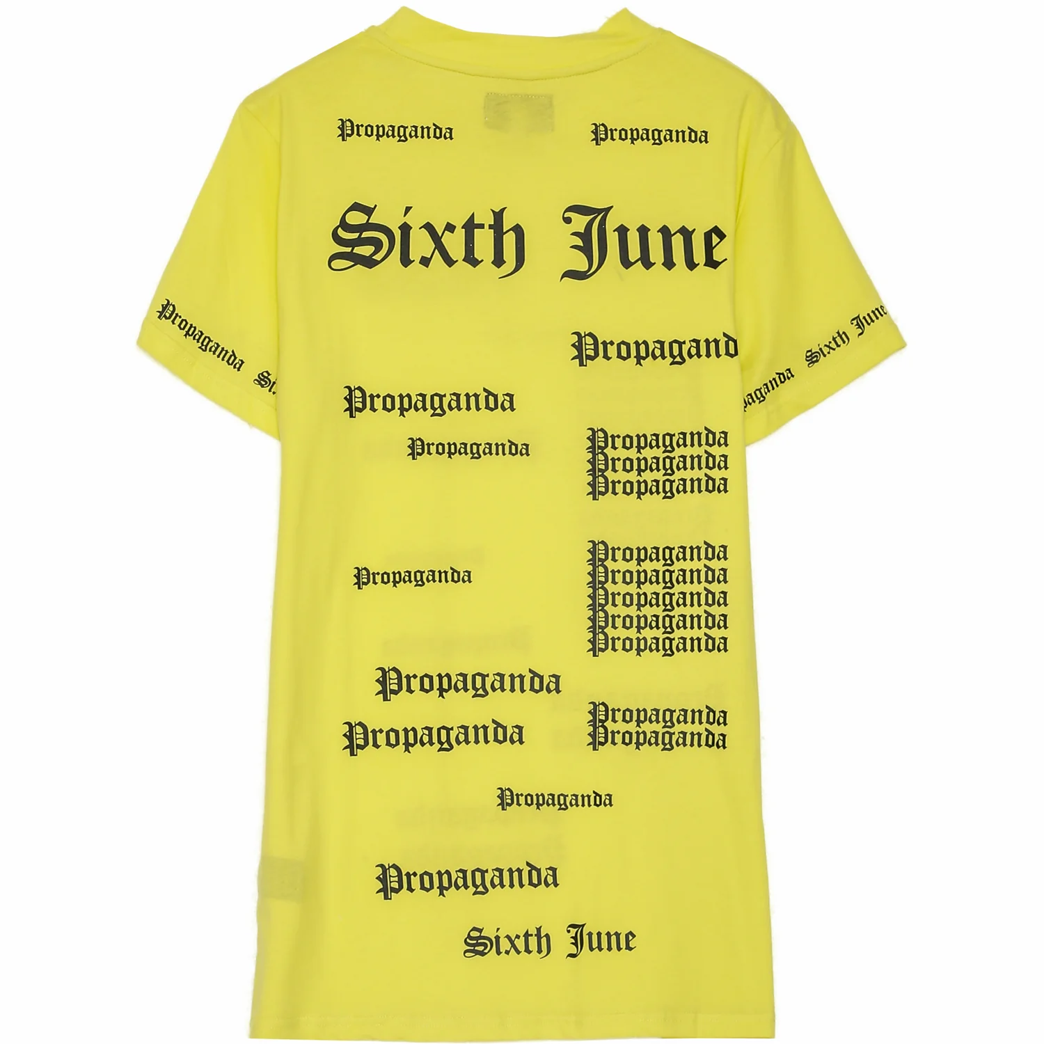 T-shirt imprimé Propaganda gothic jaune - Image 7