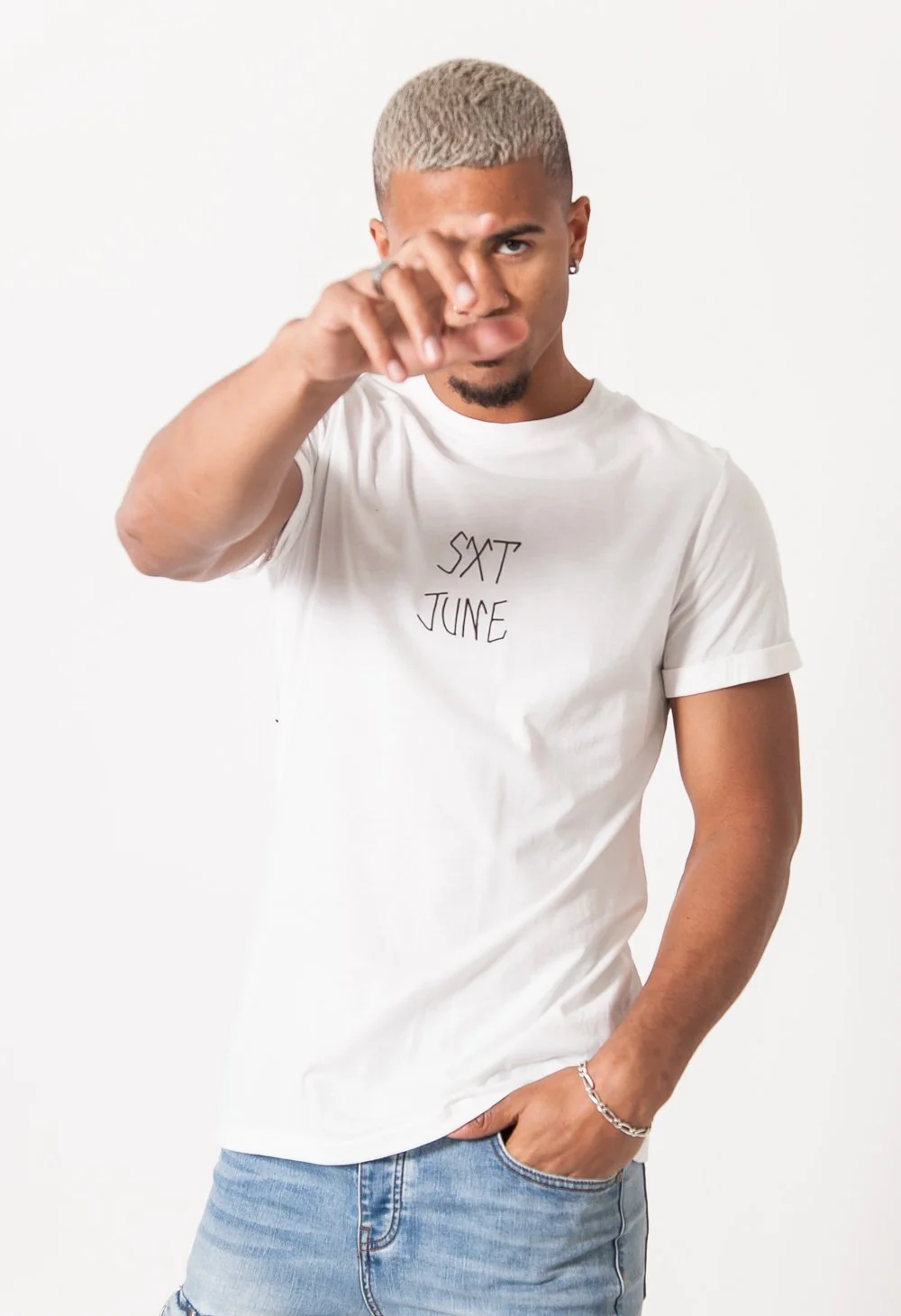 T-shirt imprimé tête de mort Blanc - Image 5