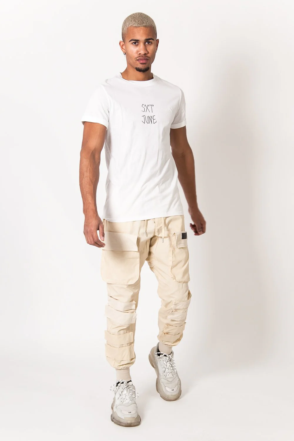 T-shirt imprimé tête de mort Blanc - Image 6