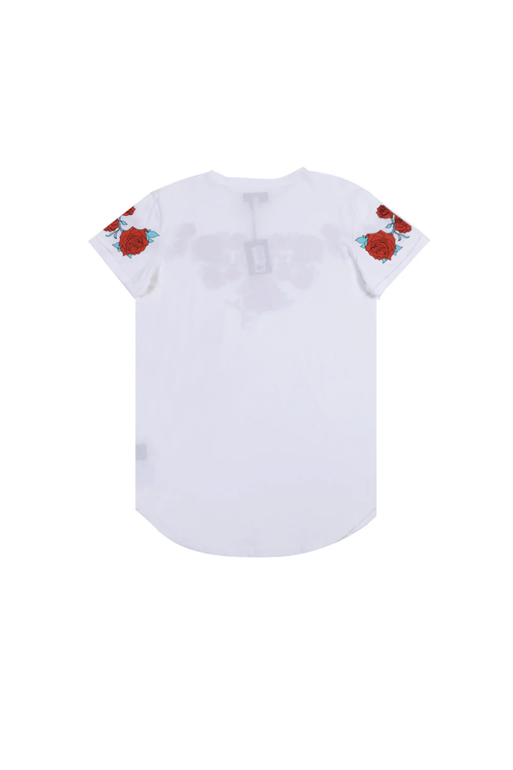 T-shirt roses flock print white M2525VTS - Image 7