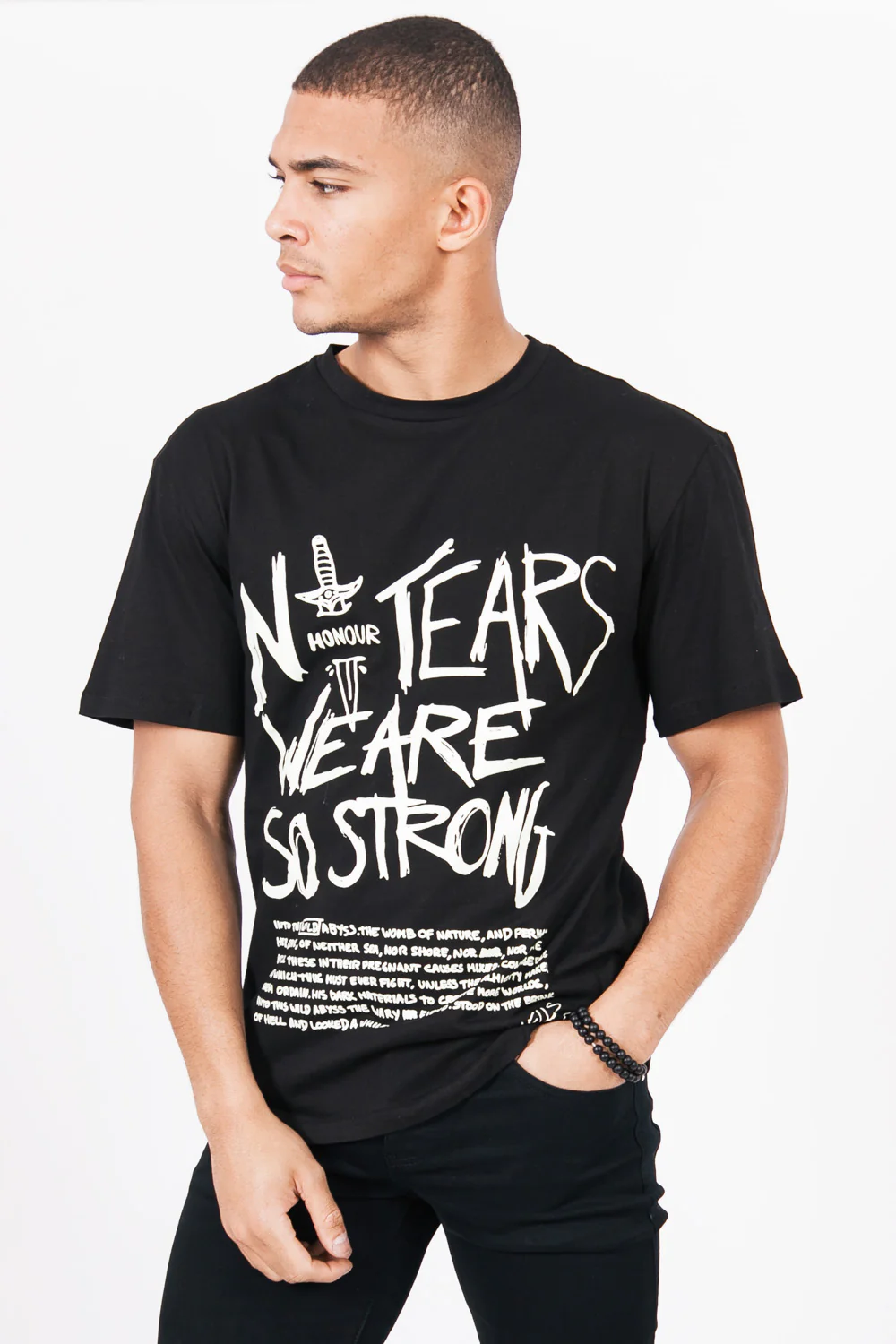T-Shirt imprimés fluorescents noir - Image 3