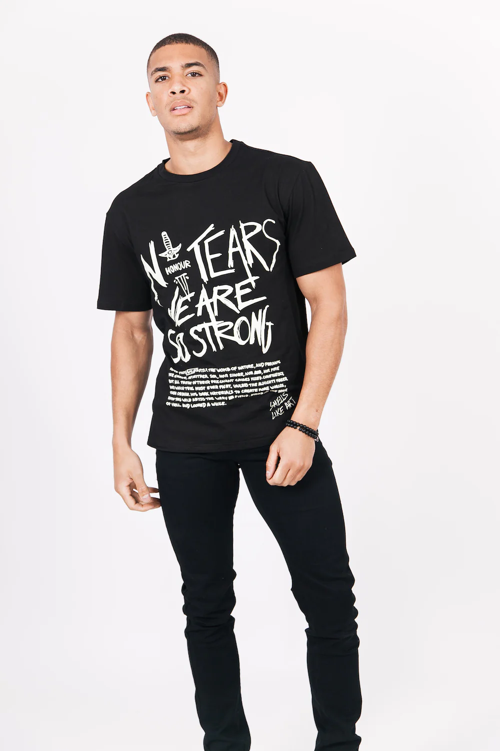 T-Shirt imprimés fluorescents noir - Image 8
