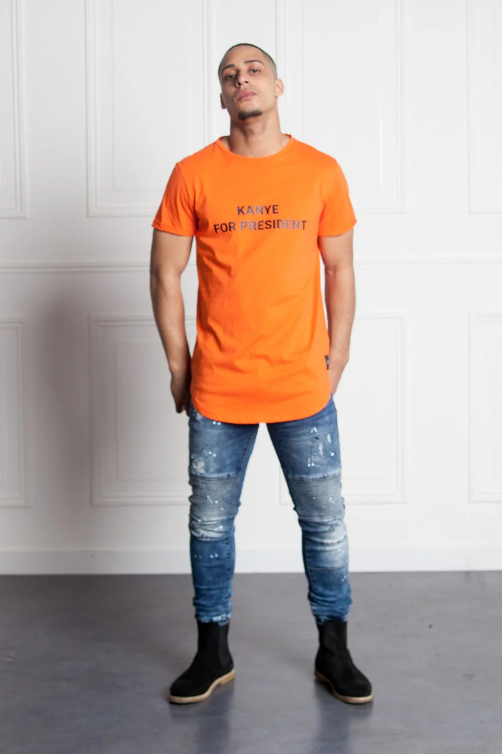 T-shirt Kanye President orange M2523VTS - Image 2