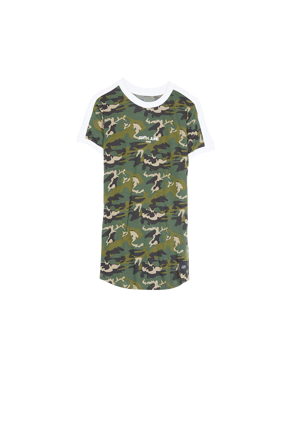 T-shirt logo bandes kaki
