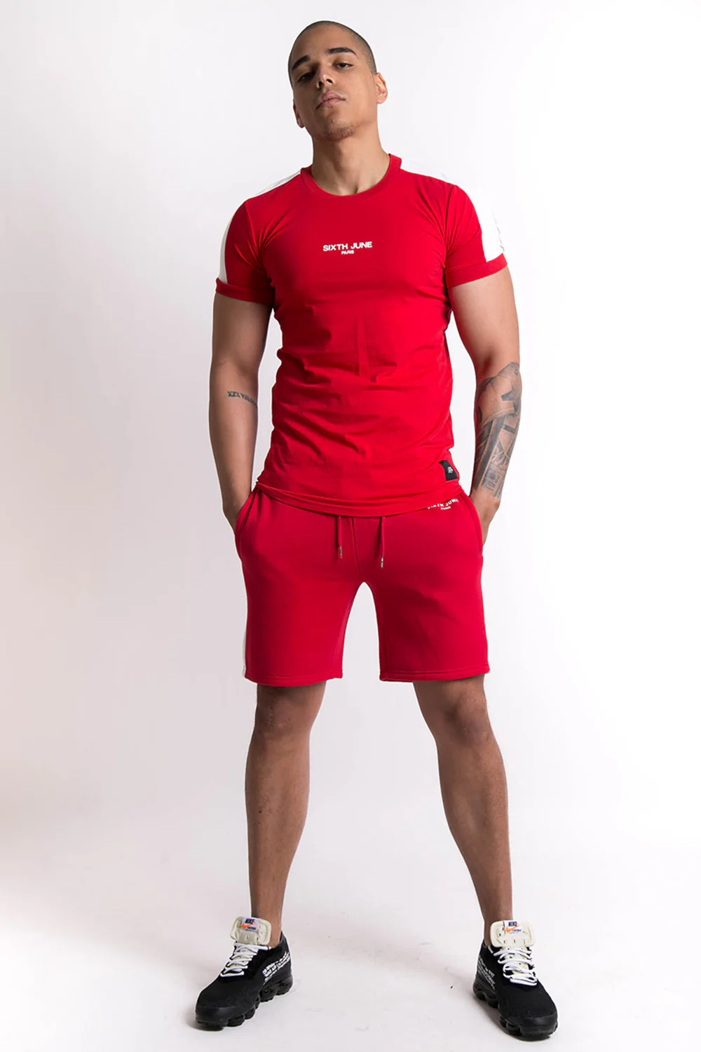 T-shirt logo bandes rouge - Image 3