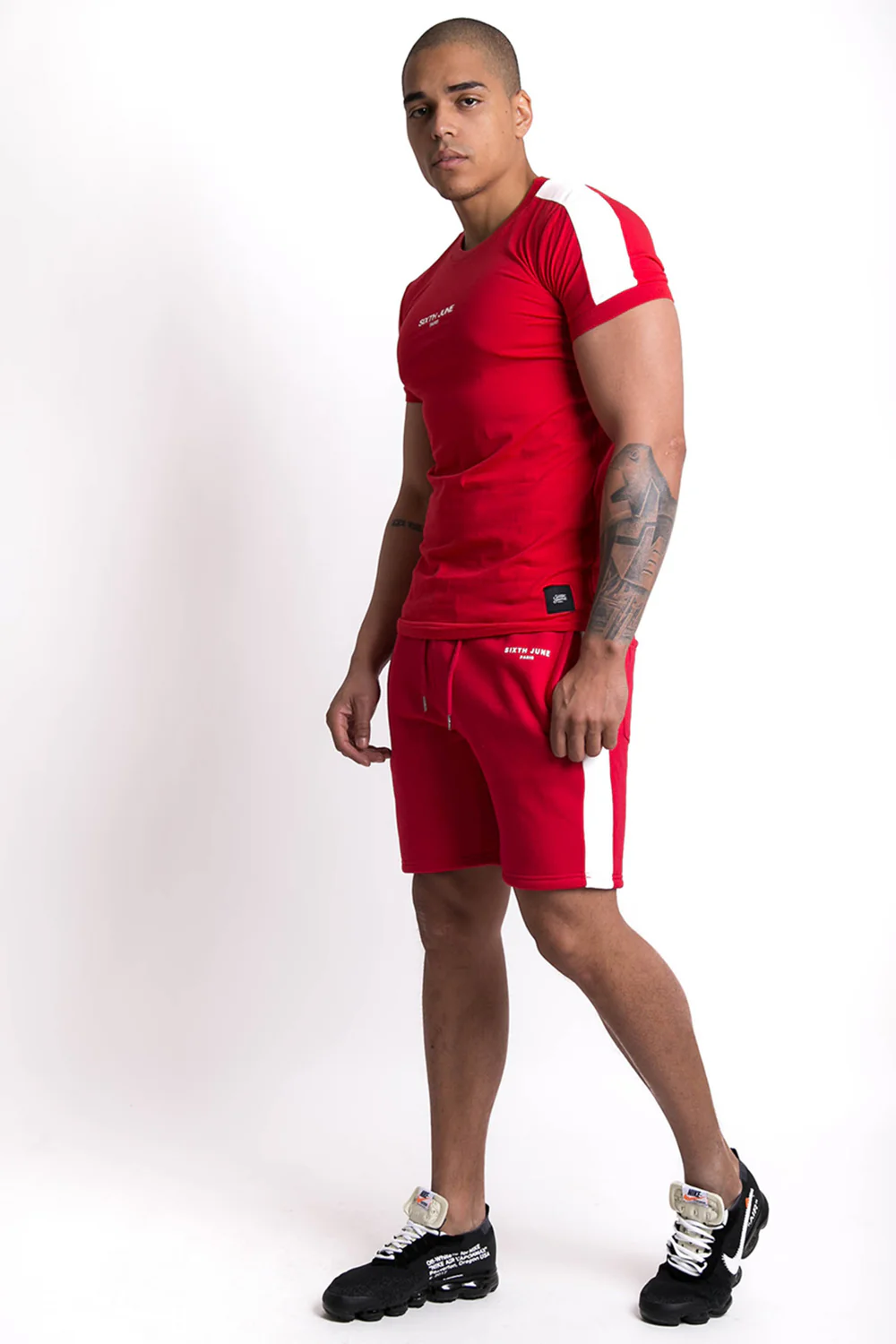 T-shirt logo bandes rouge - Image 5