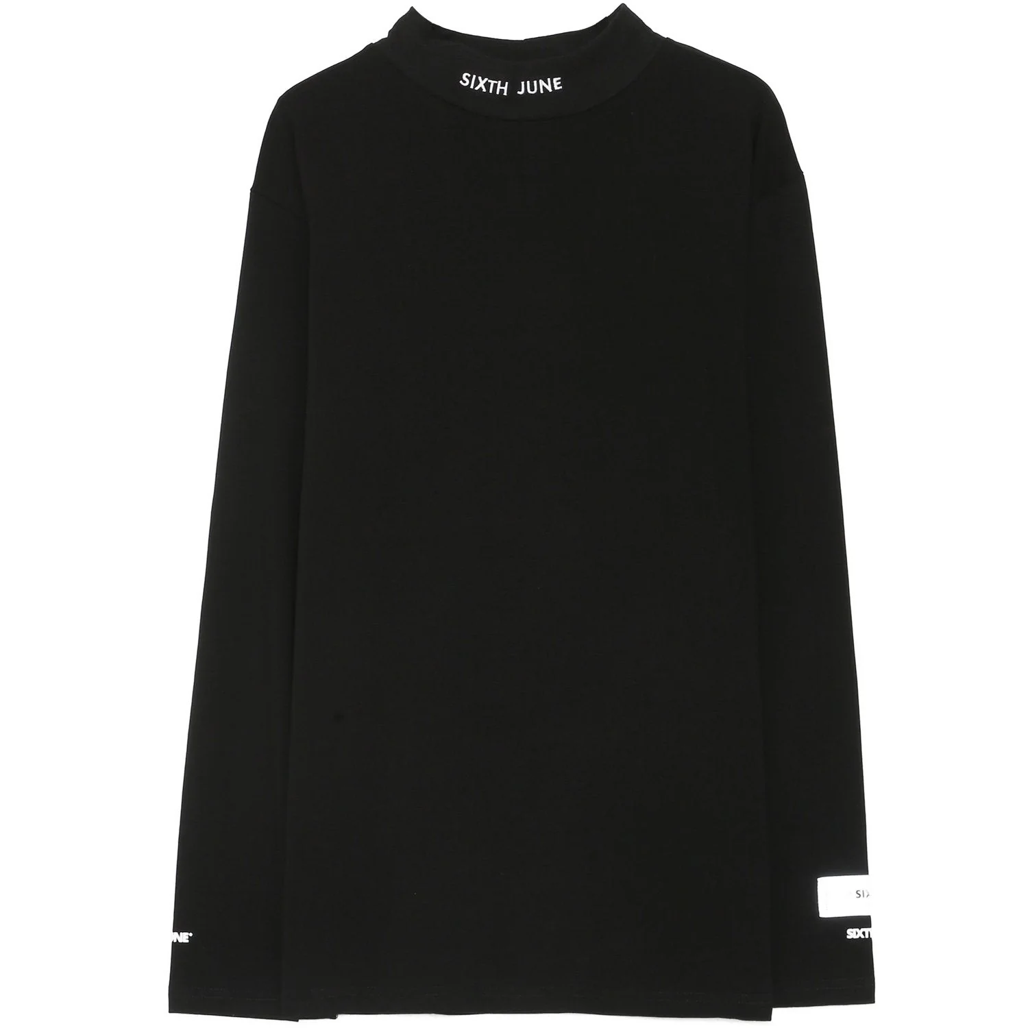 T-shirt col cheminée logo Noir - Image 6