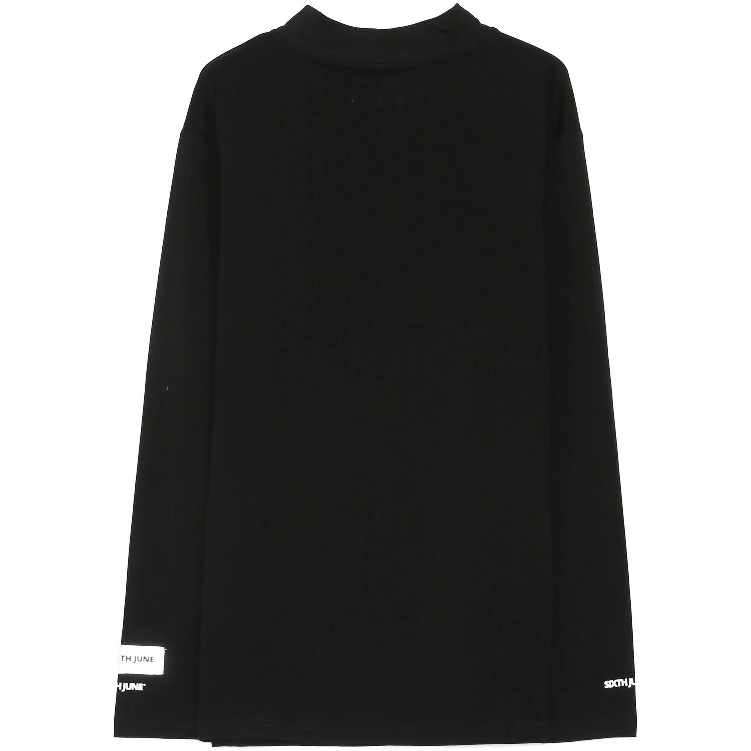 T-shirt col cheminée logo Noir - Image 7