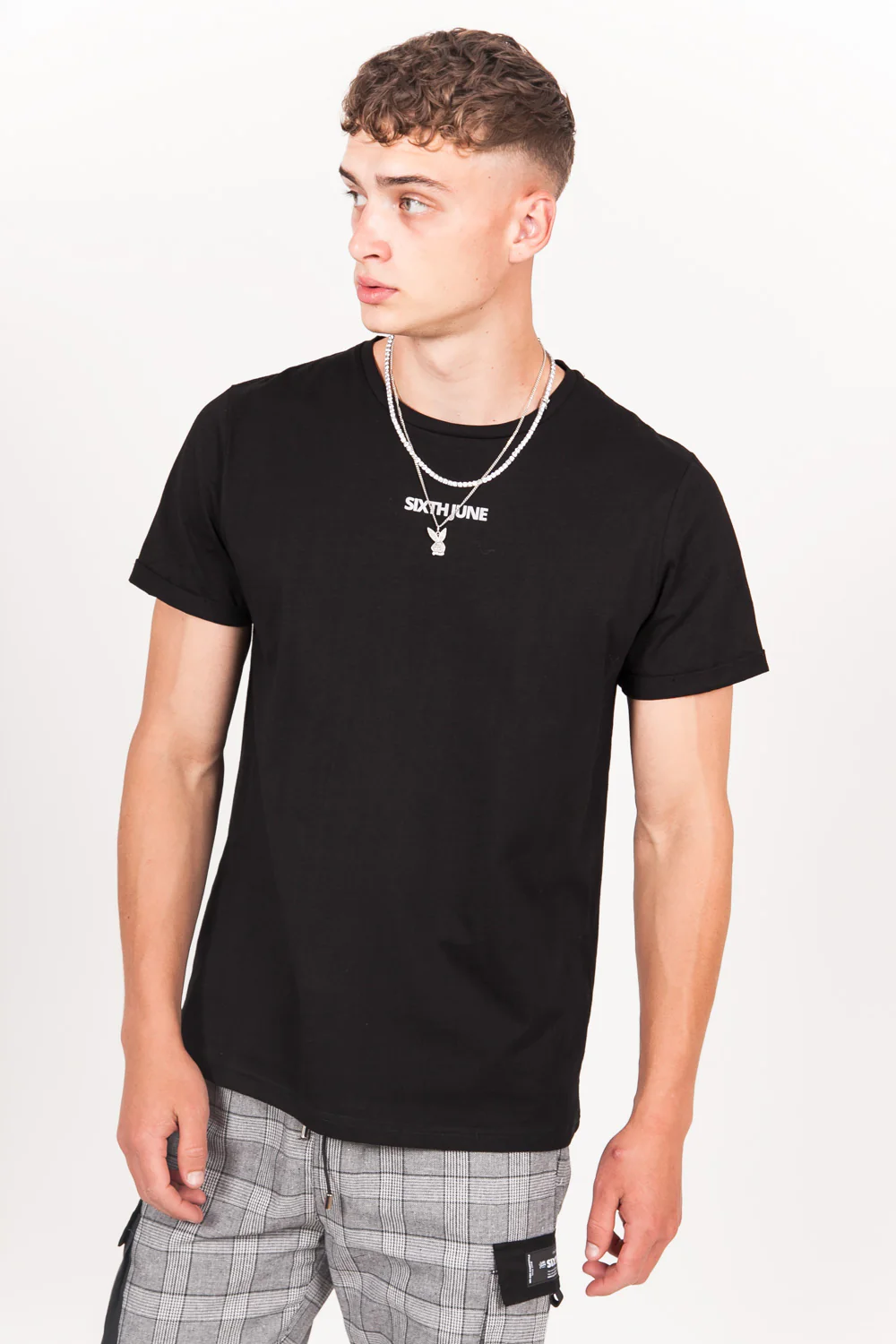 T-shirt logo réfléchissant arrière noir - Image 4