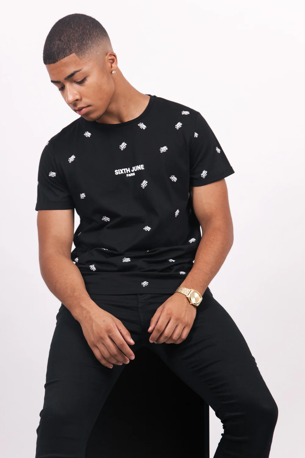 T-shirt logomania noir - Image 2