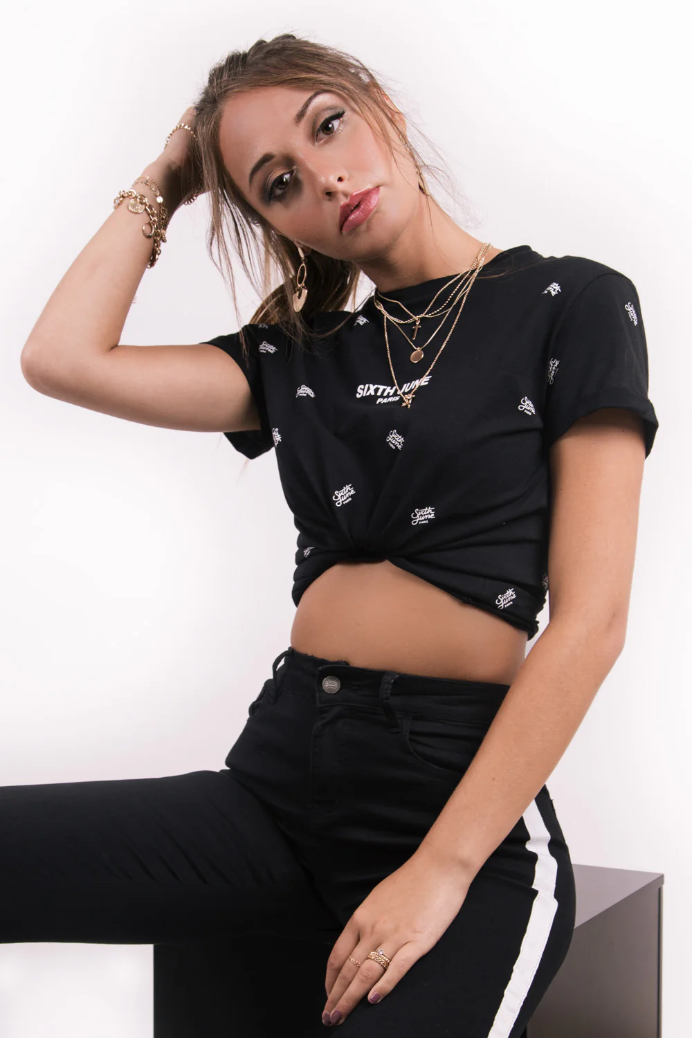 T-shirt logomania noir - Image 2