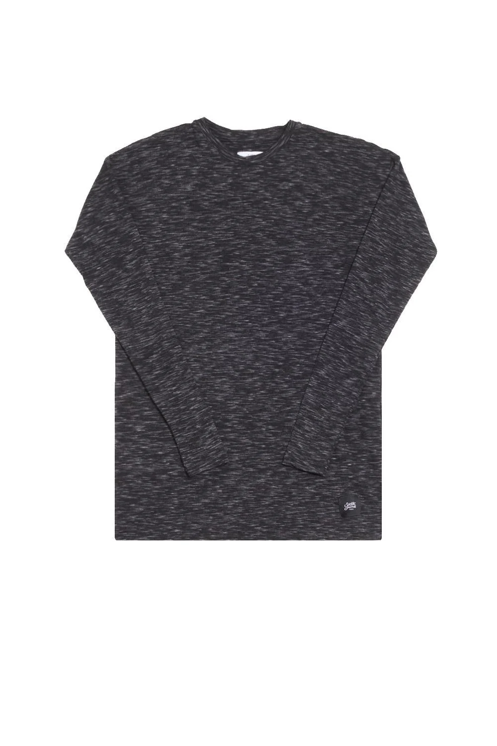 T-shirt long manches longues chiné noir M2316CTL - Image 6