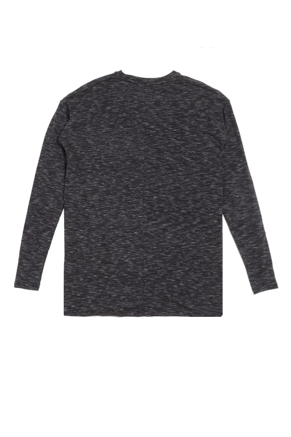 T-shirt long manches longues chiné noir M2316CTL - Image 7