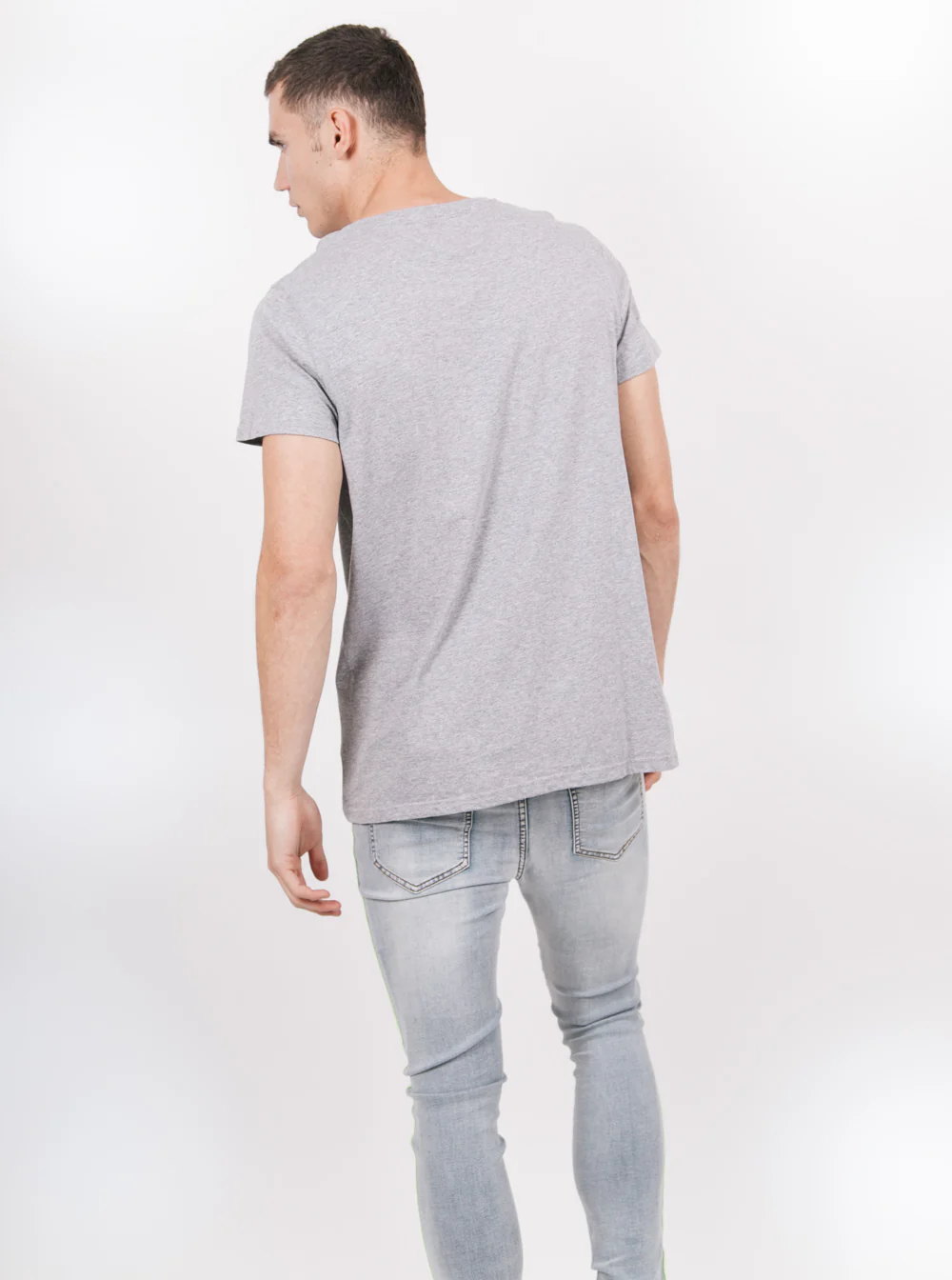 T-shirt long Propaganda fluo gris - Image 4
