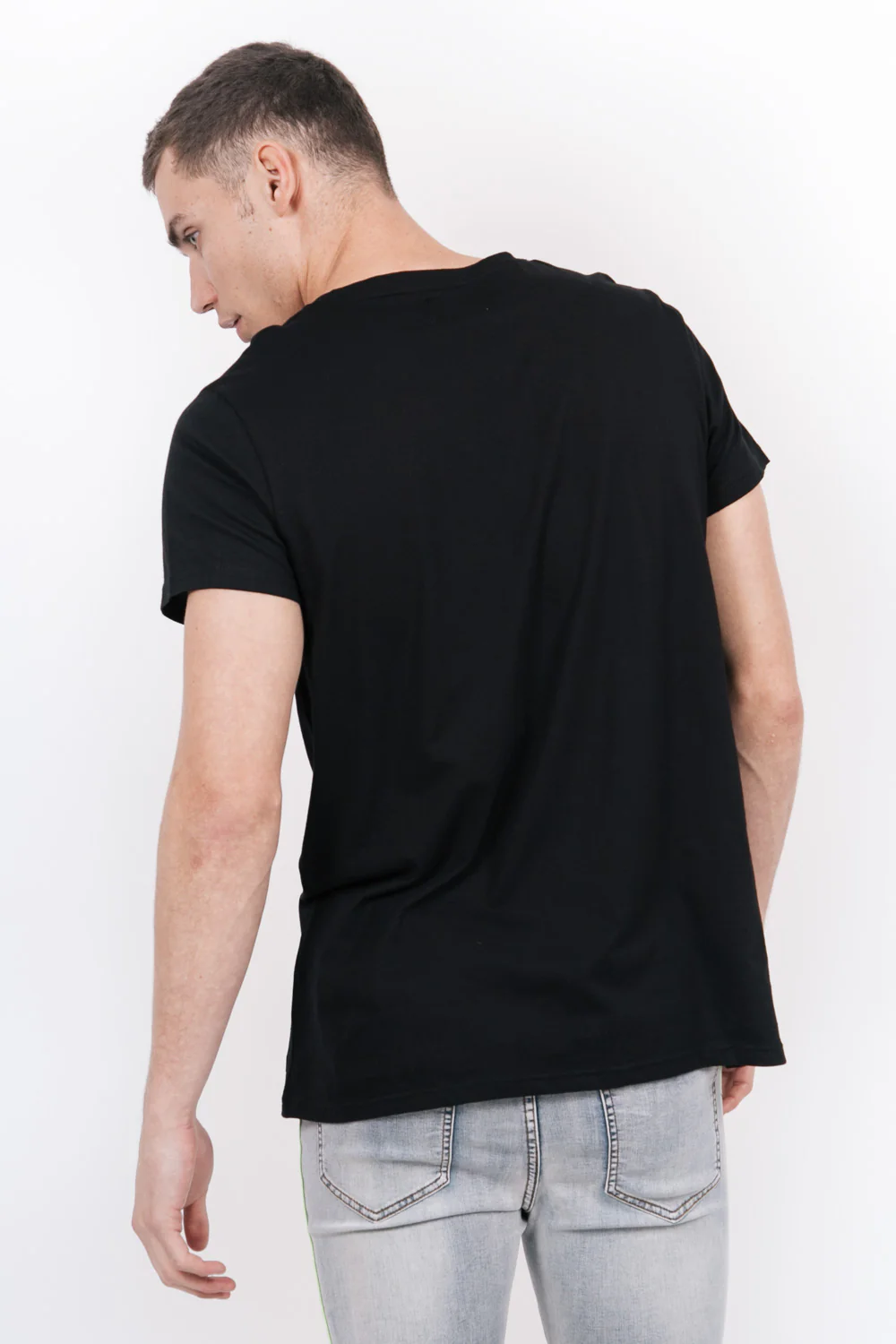 T-shirt long Propaganda fluo noir - Image 4