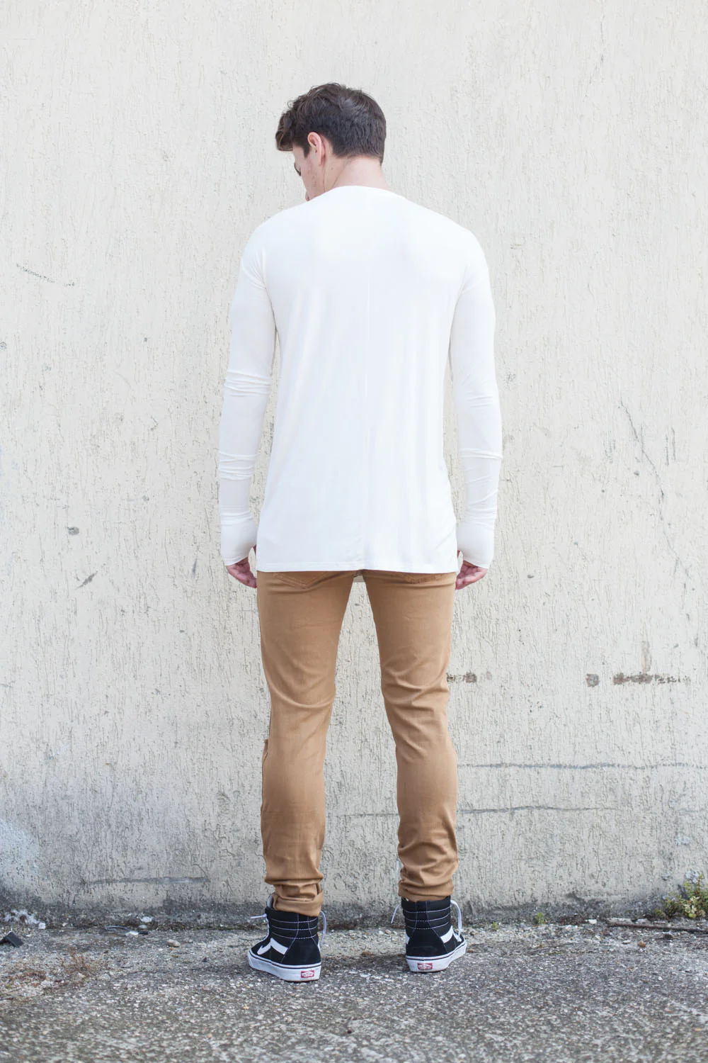 T-shirt long manches longues blanc 1878C - Image 5