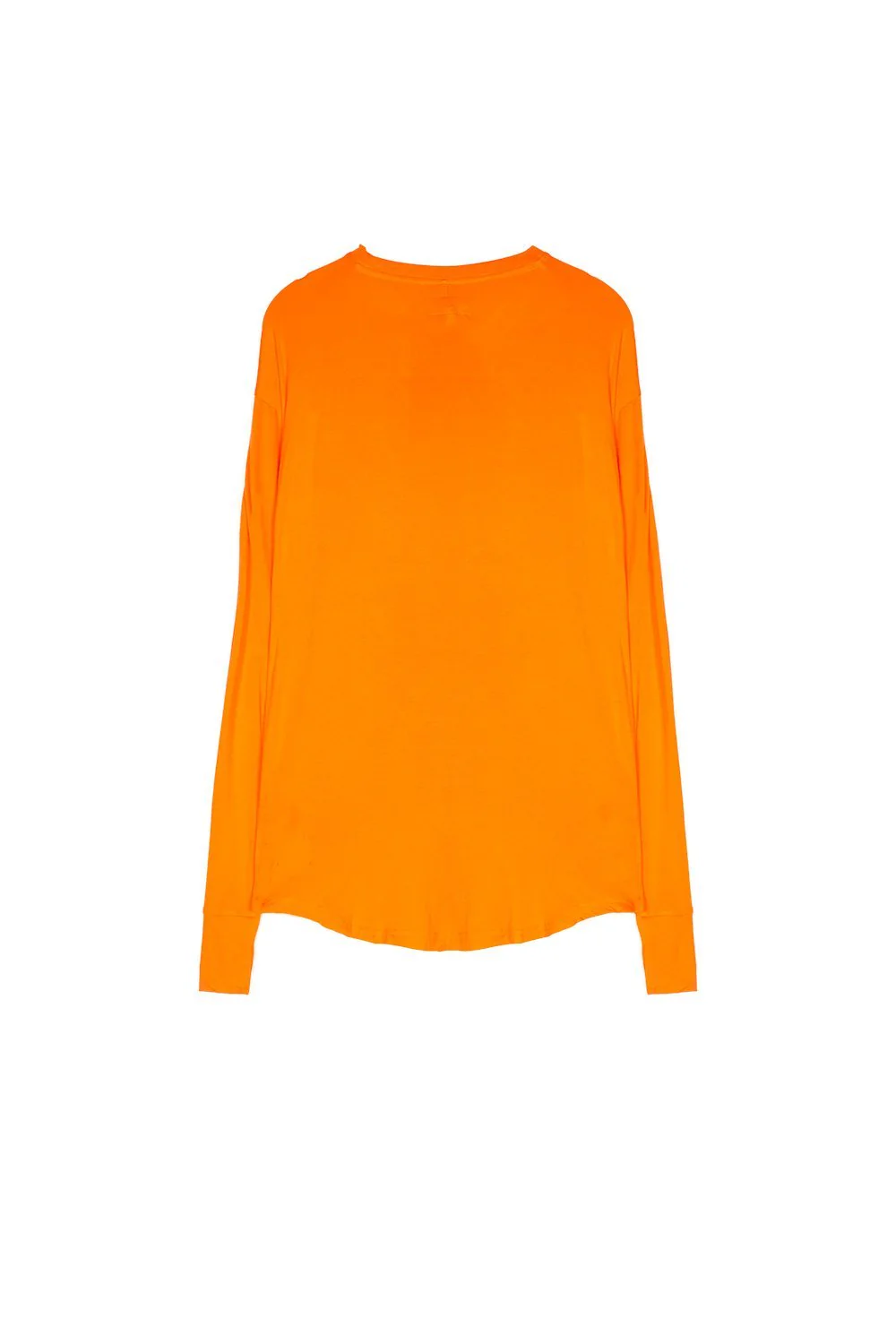 T-shirt manches longues bas arrondi orange - Image 9