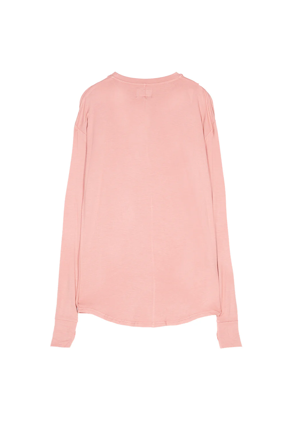 T-shirt manches longues bas arrondi rose - Image 9