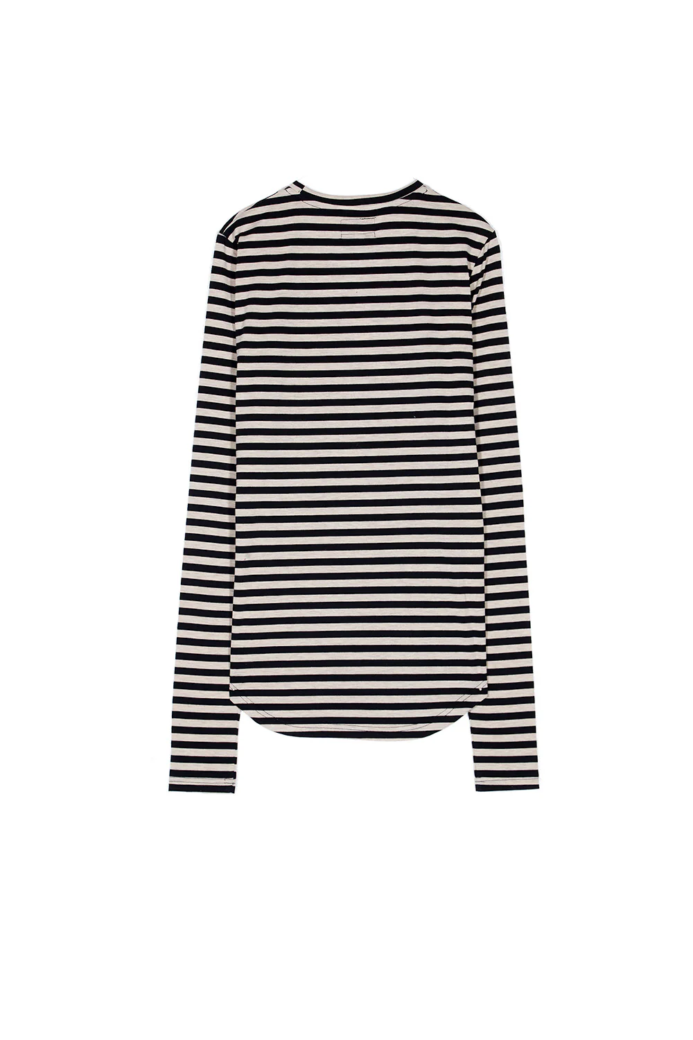 T-shirt marinière manches longues beige noir - Image 6