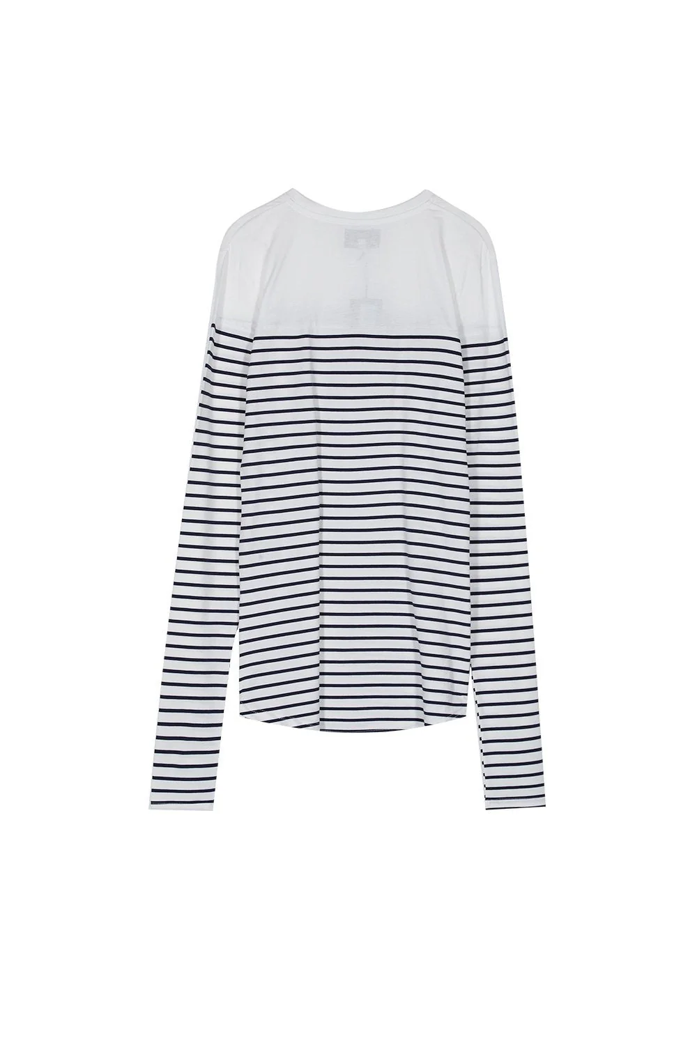 T-shirt marinière manches longues bleu blanc - Image 6