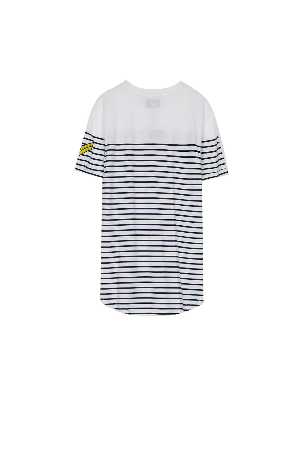 T-shirt marinière patch chevron bleu blanc - Image 6