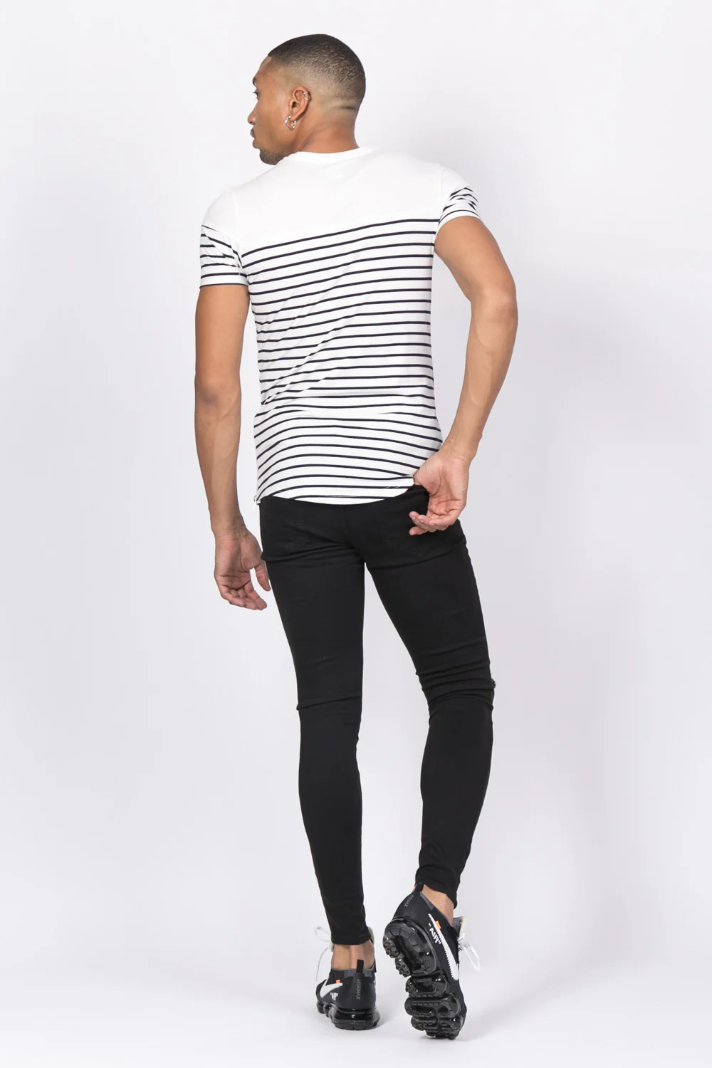 T-shirt marinière patch blanc - Image 3