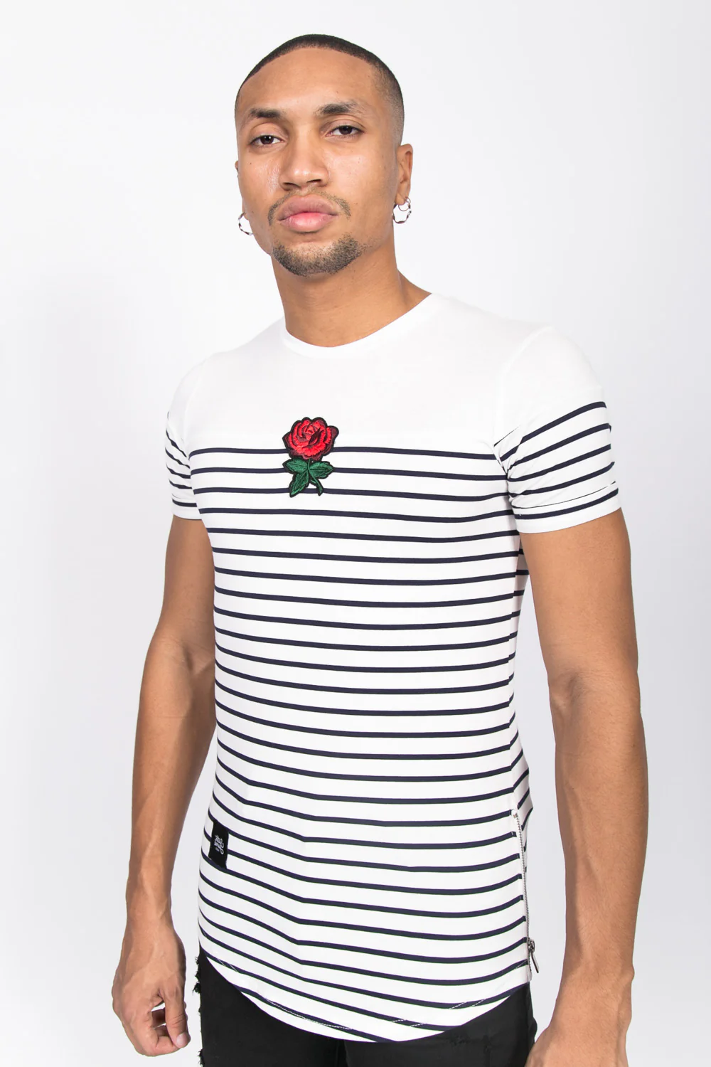 T-shirt marinière patch blanc - Image 4