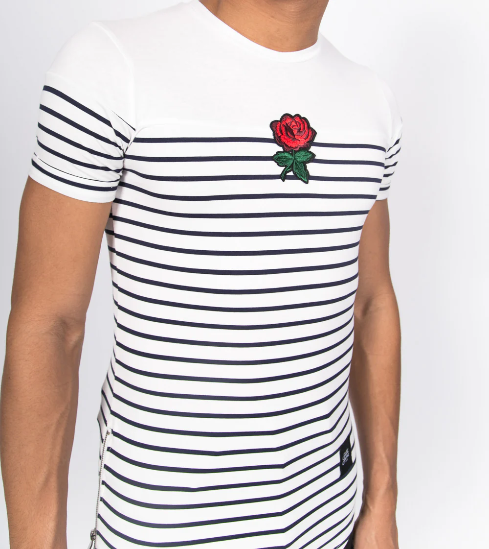 T-shirt marinière patch blanc - Image 5