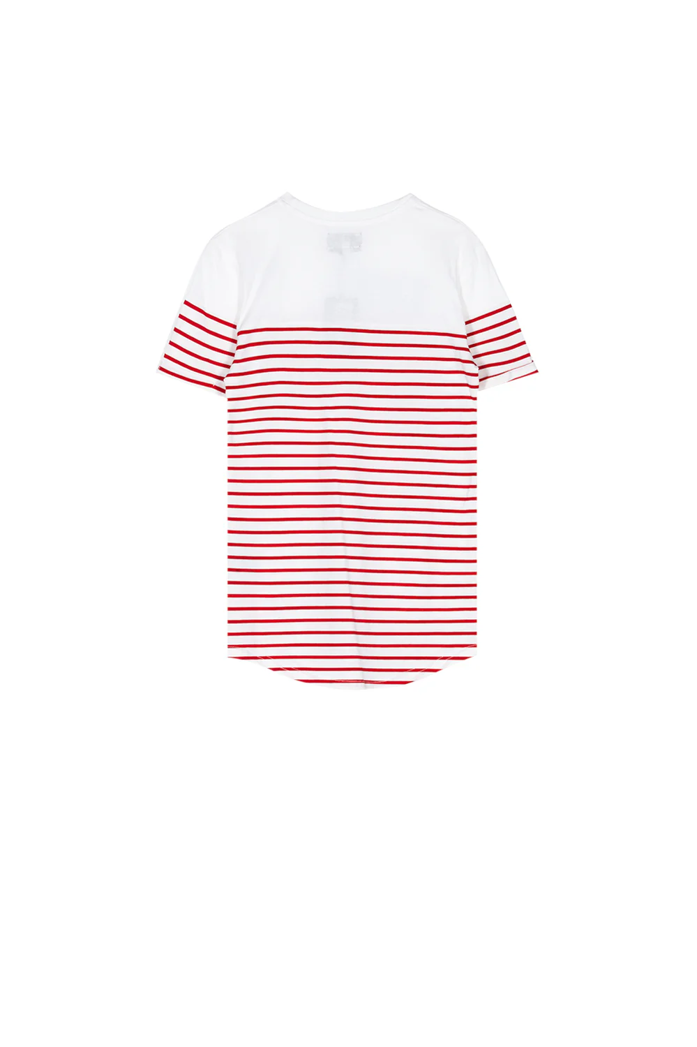 T-shirt marinière patchs rock blanc rouge - Image 6