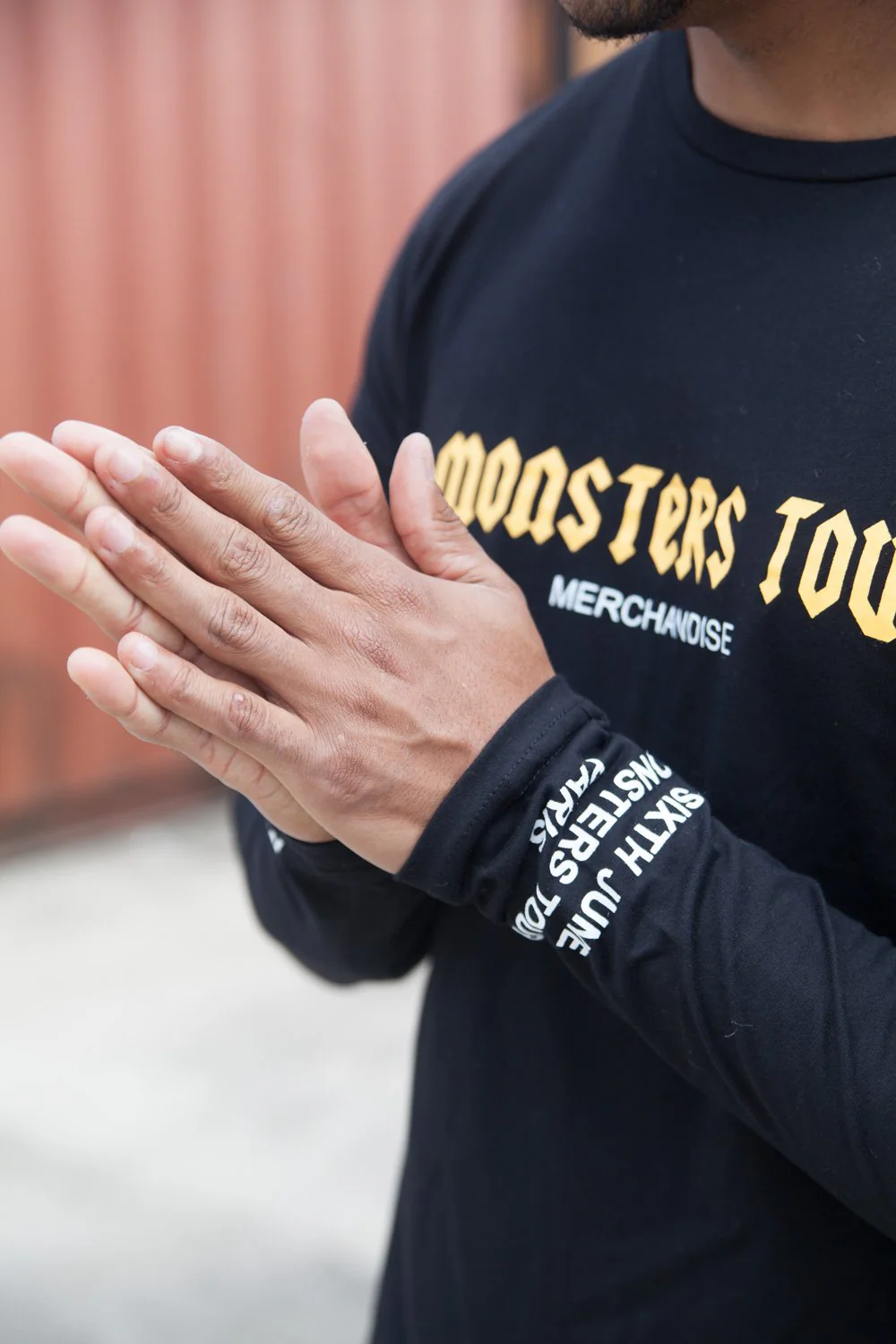 T-shirt Monsters Tour manches longues noir - Image 3